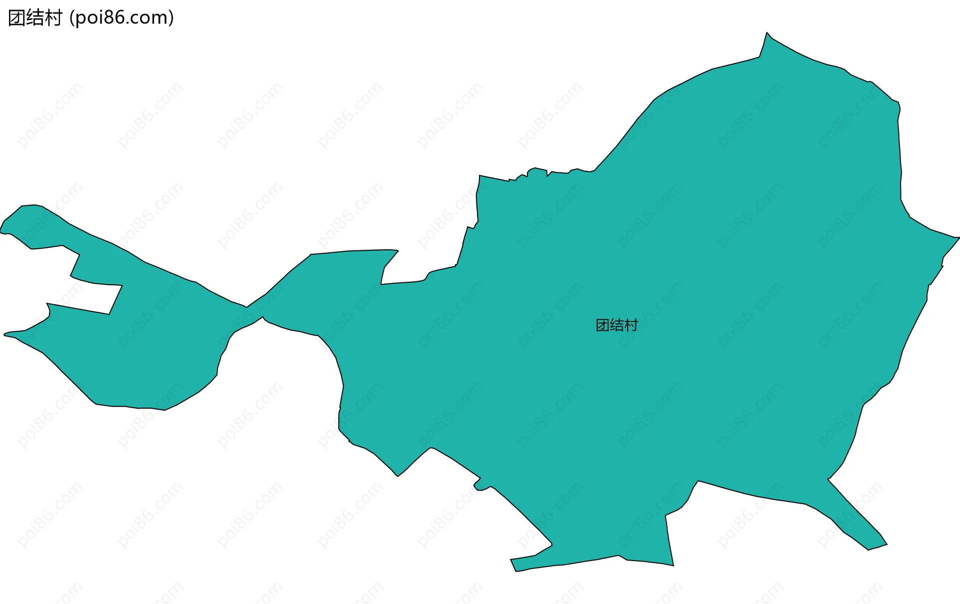 团结村边界地图