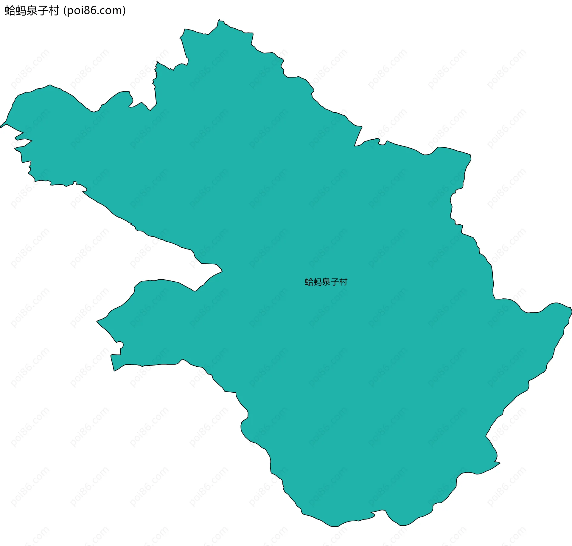 蛤蚂泉子村边界地图