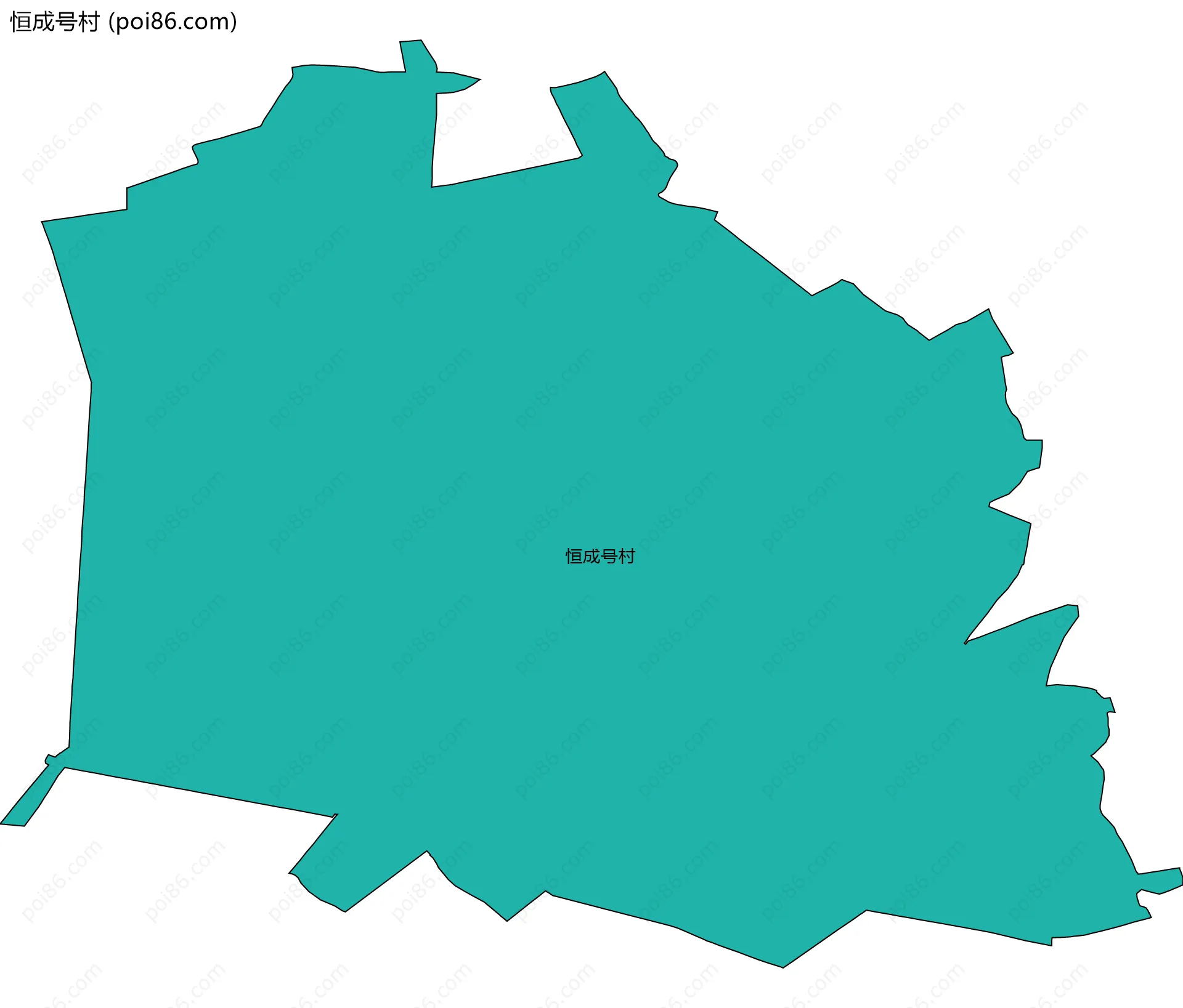 恒成号村边界地图