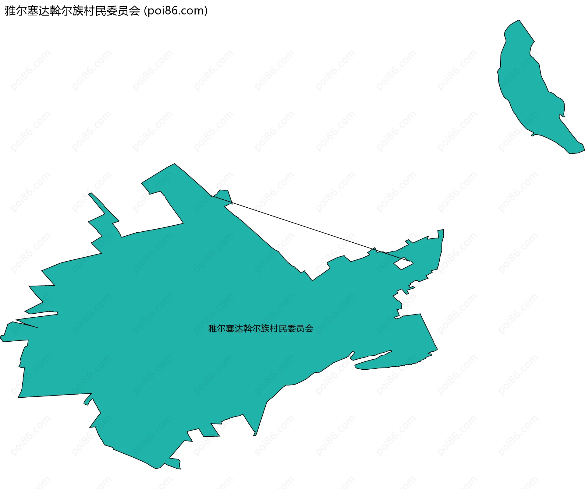 雅尔塞达斡尔族村民委员会边界地图