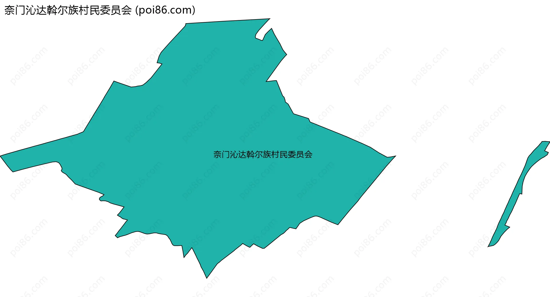 奈门沁达斡尔族村民委员会边界地图