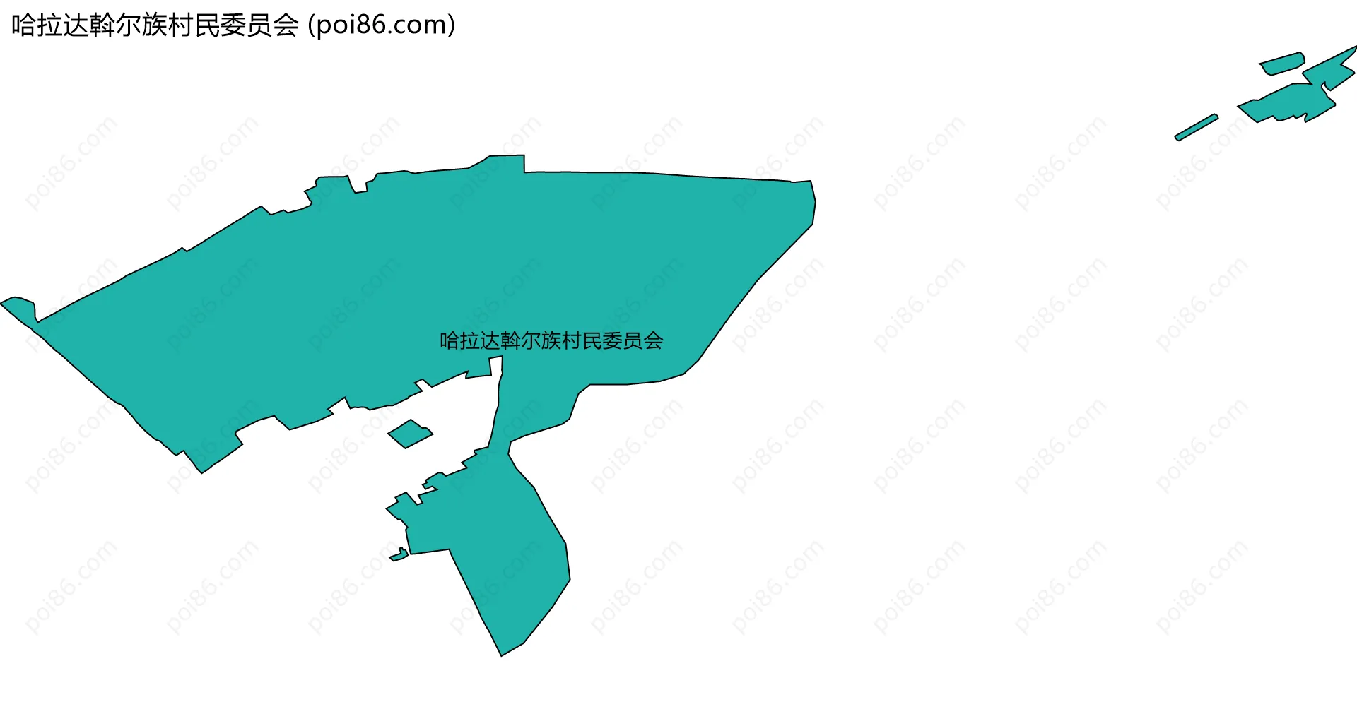 哈拉达斡尔族村民委员会边界地图