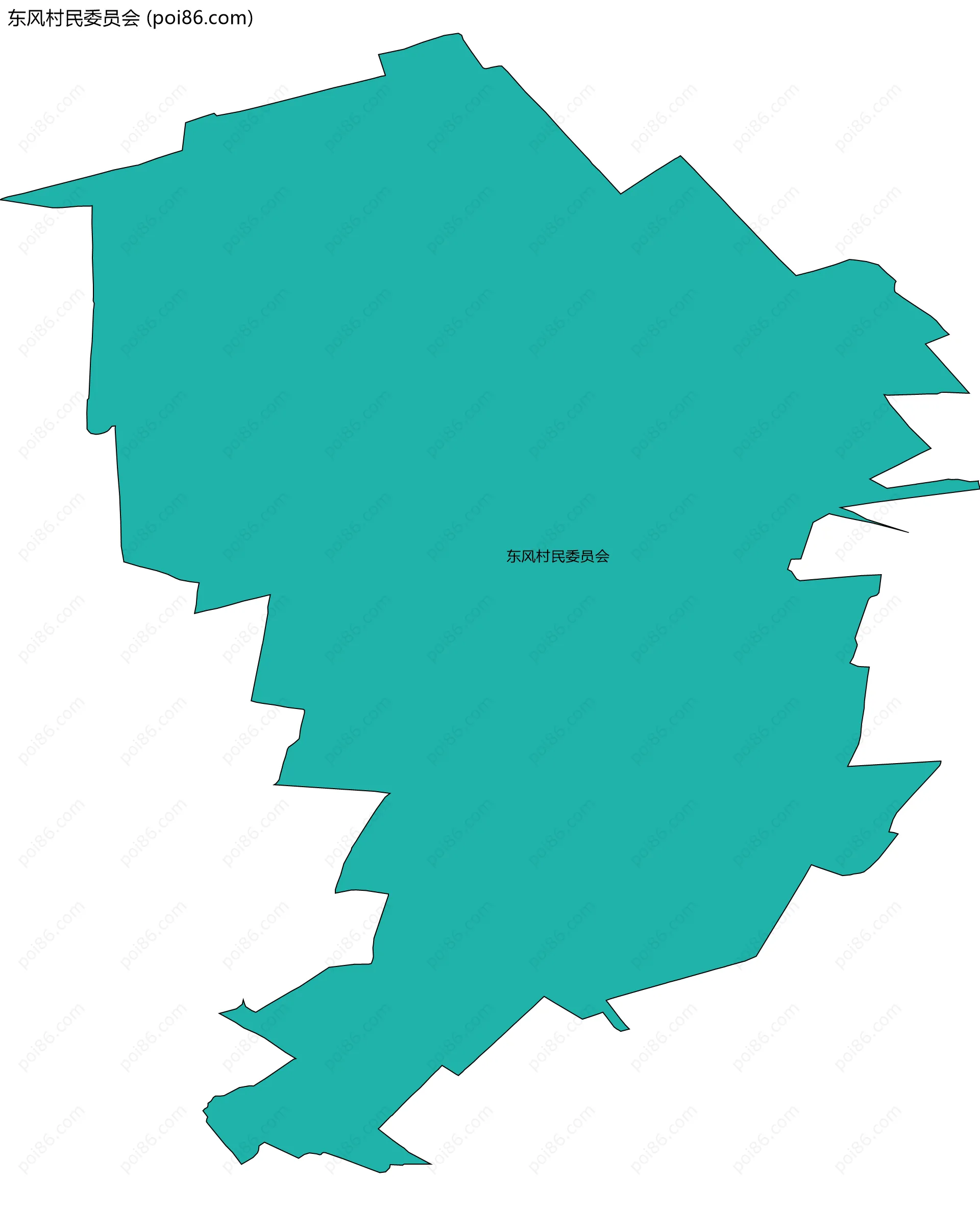 东风村民委员会边界地图