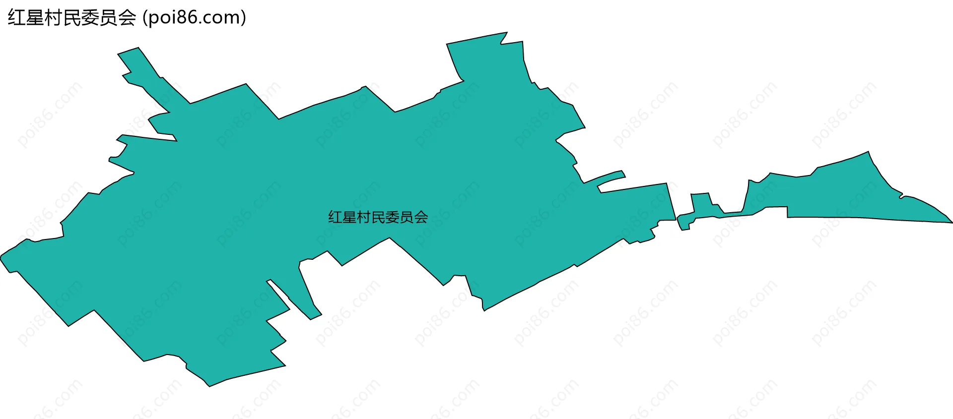 红星村民委员会边界地图