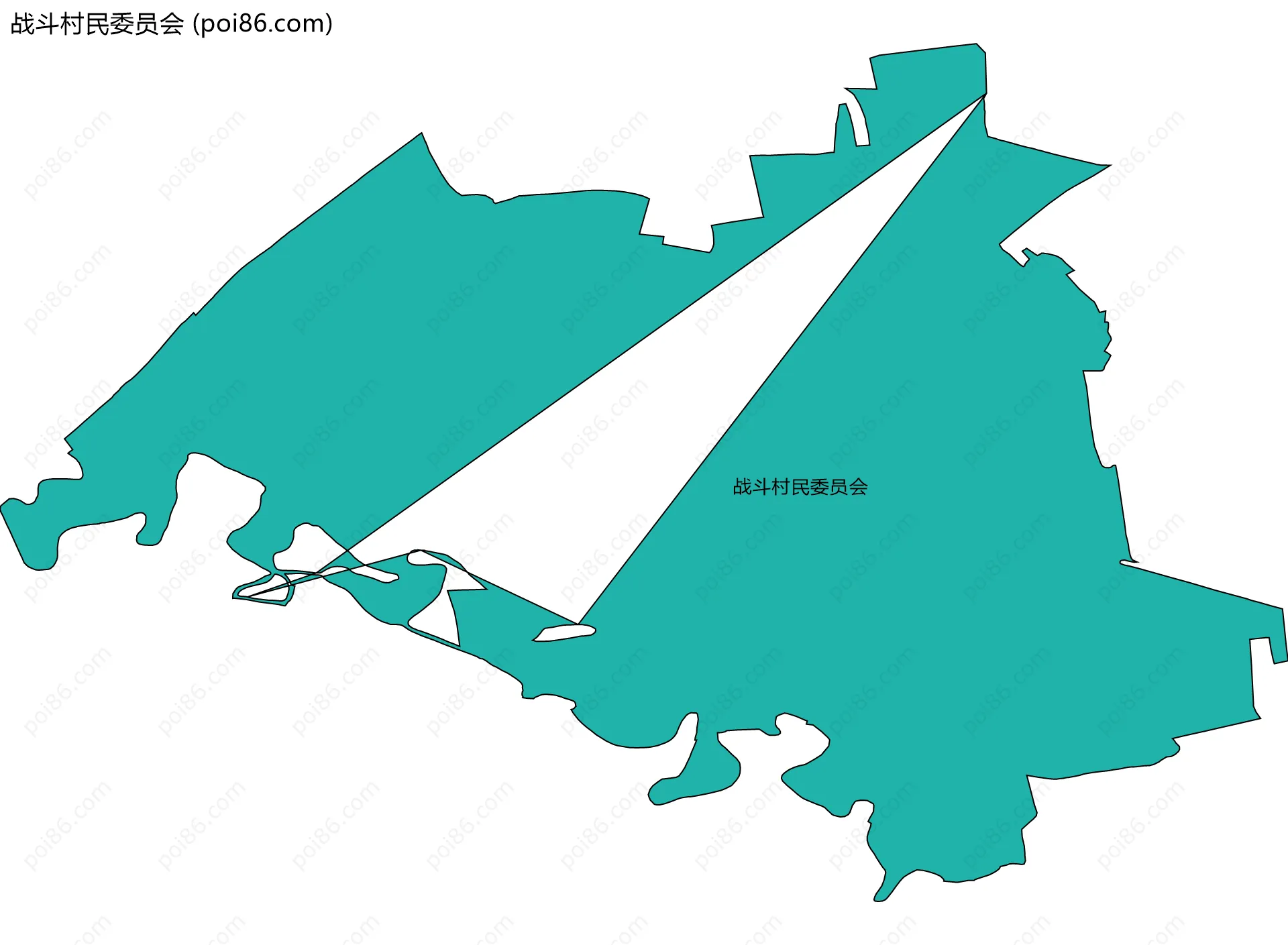 战斗村民委员会边界地图