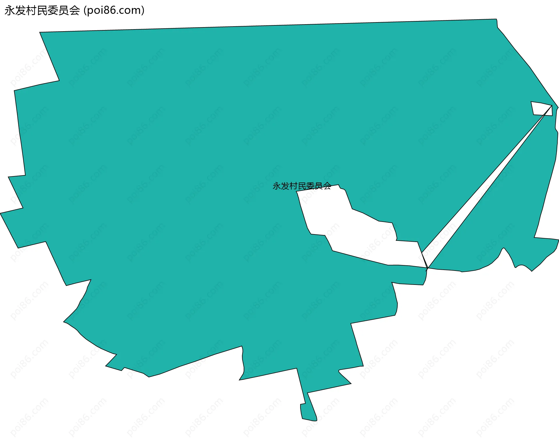 永发村民委员会边界地图
