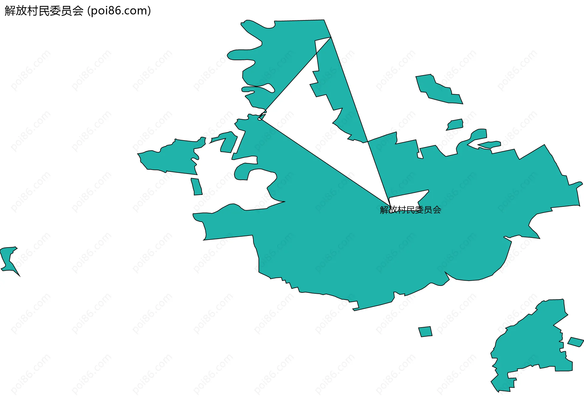 解放村民委员会边界地图