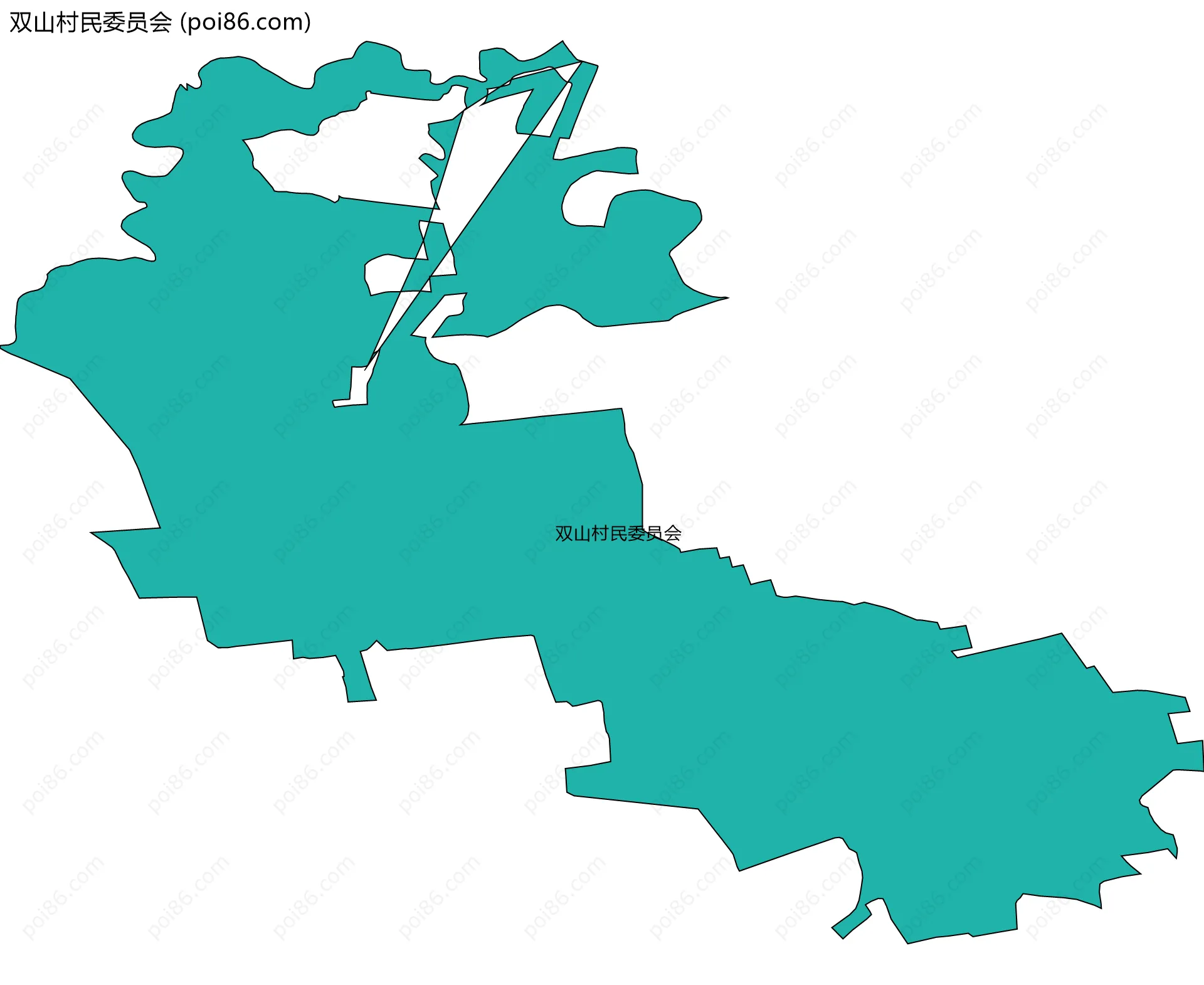 双山村民委员会边界地图