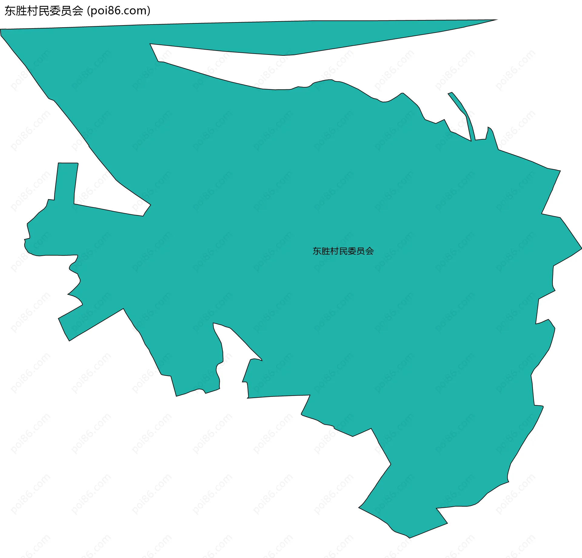 东胜村民委员会边界地图