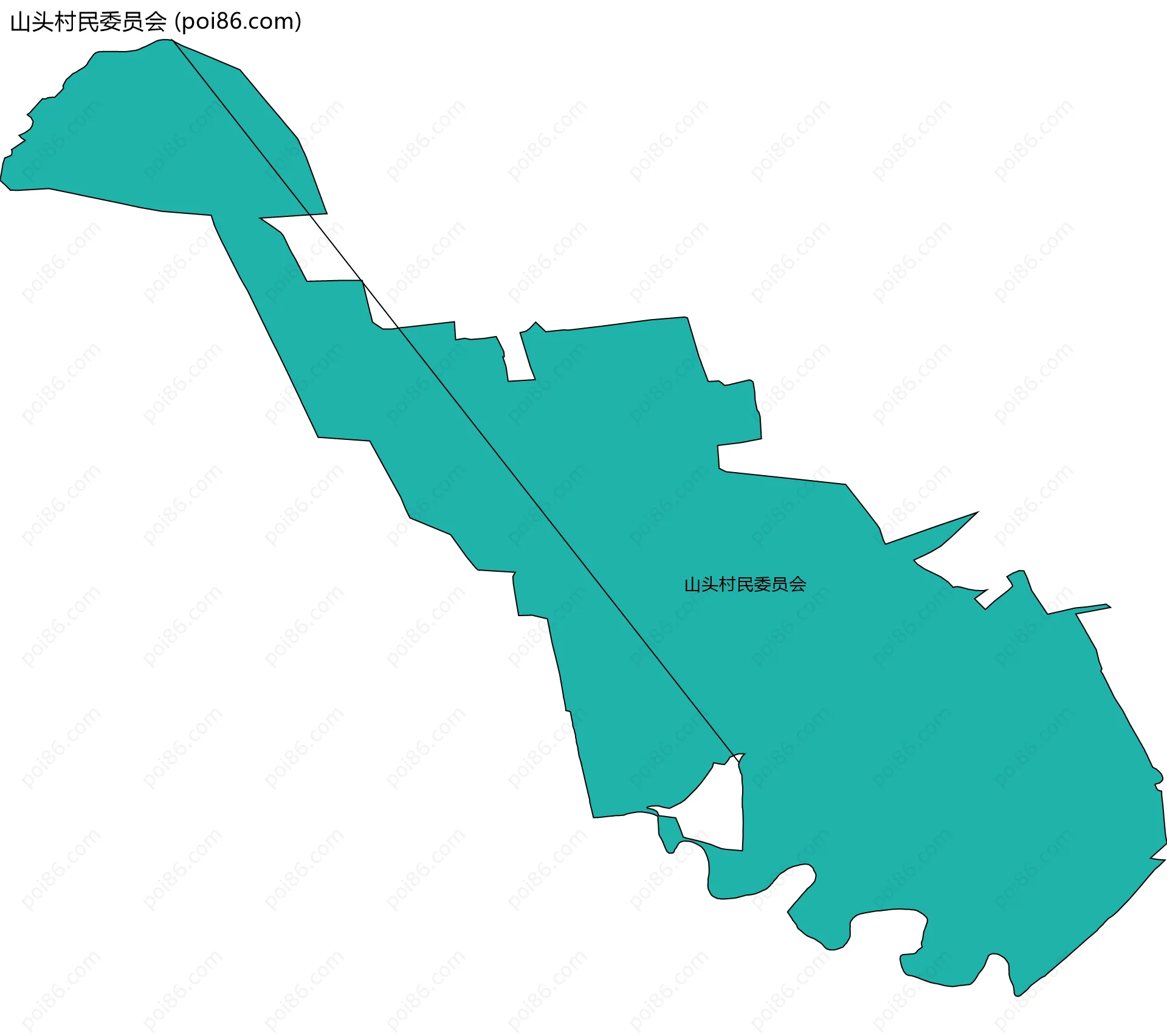 山头村民委员会边界地图