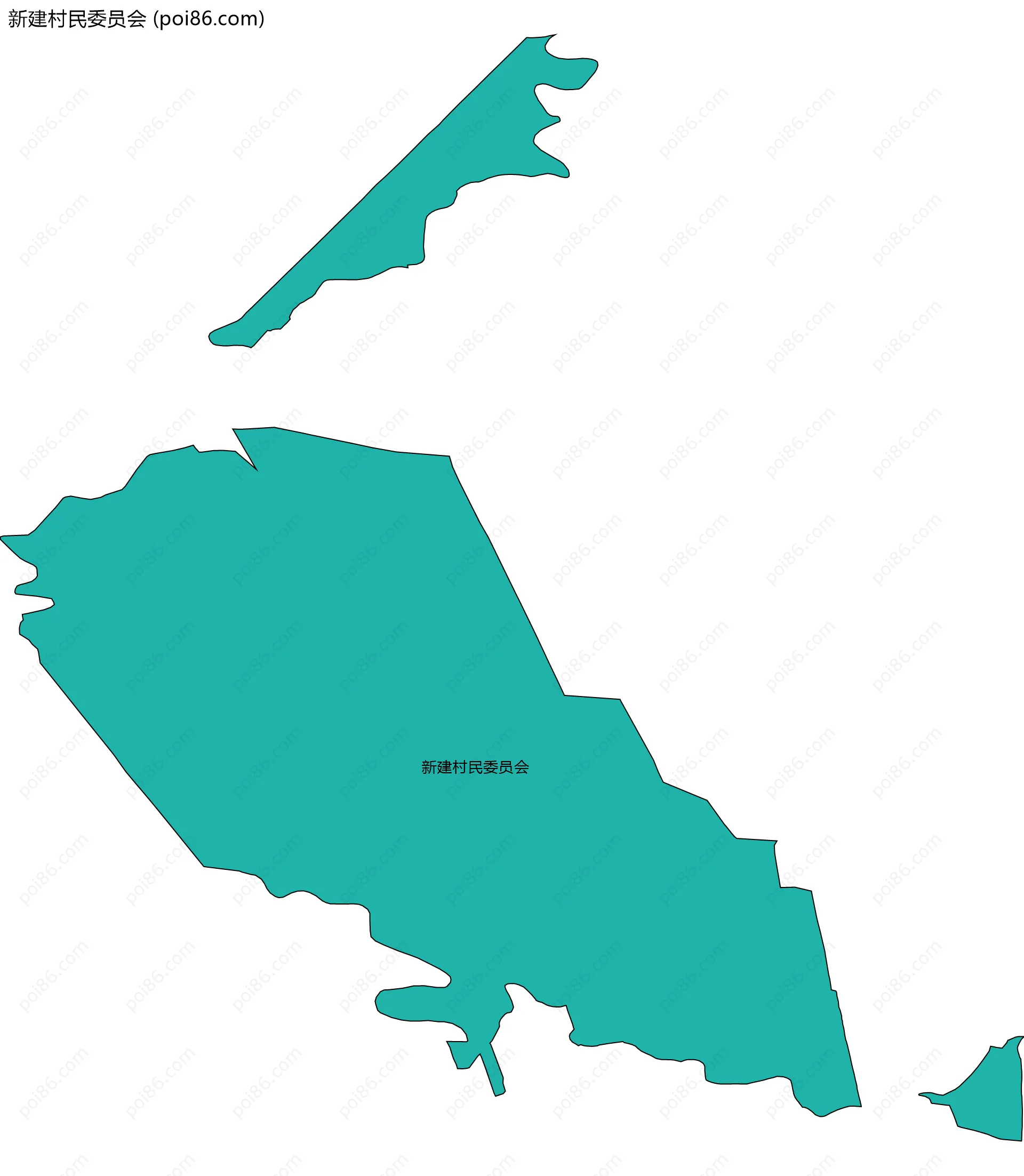新建村民委员会边界地图
