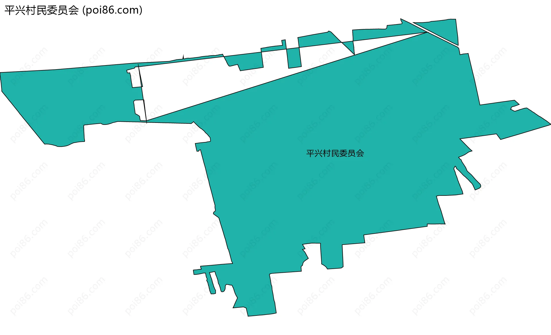 平兴村民委员会边界地图