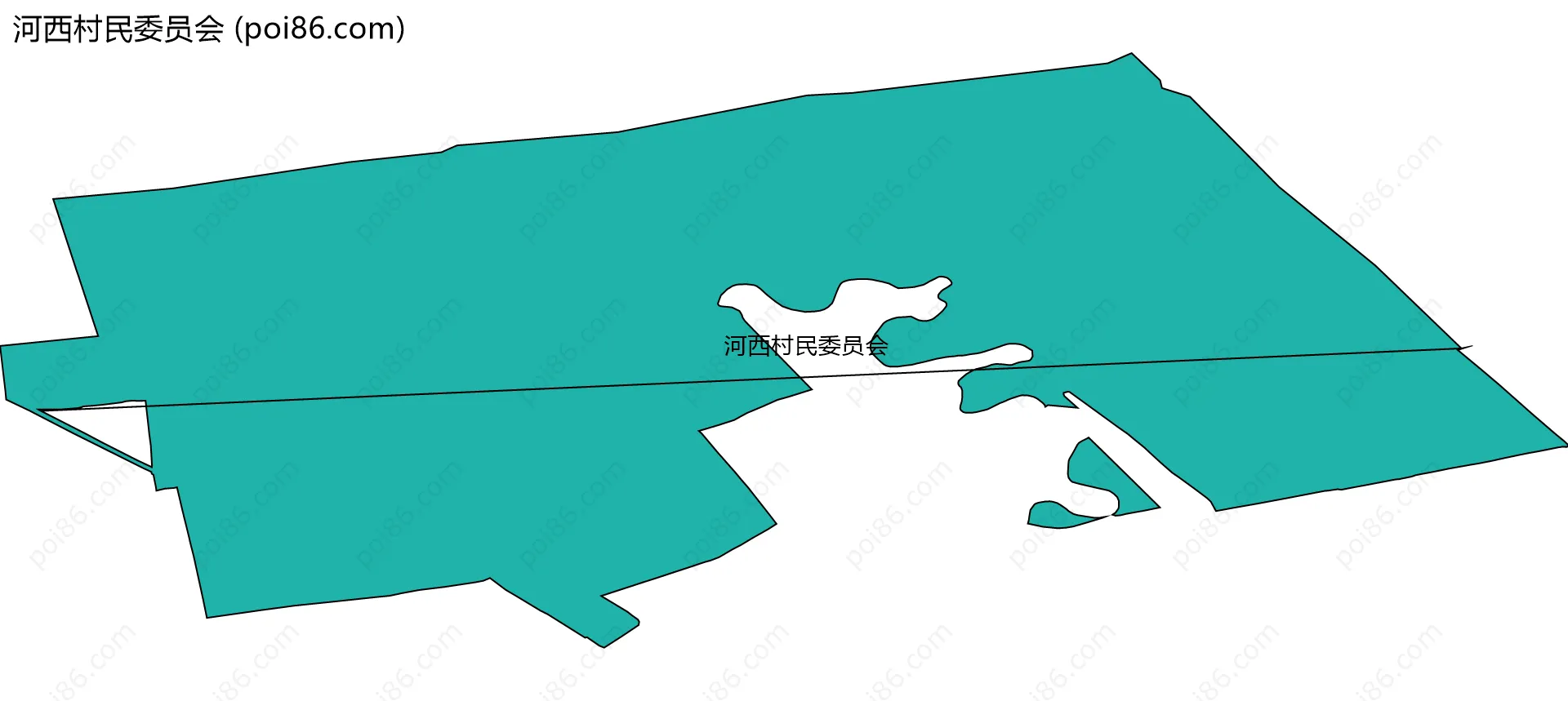 河西村民委员会边界地图