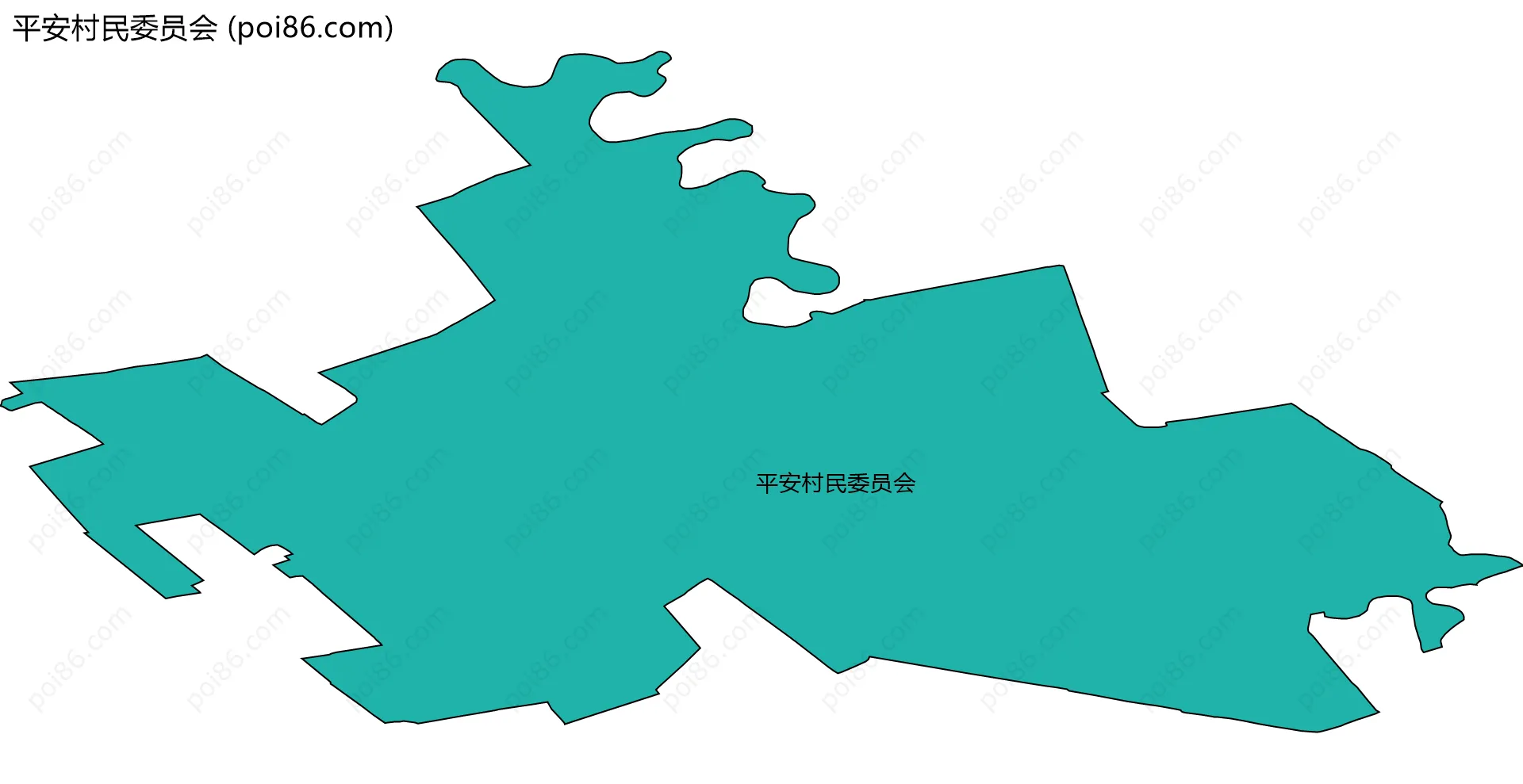 平安村民委员会边界地图