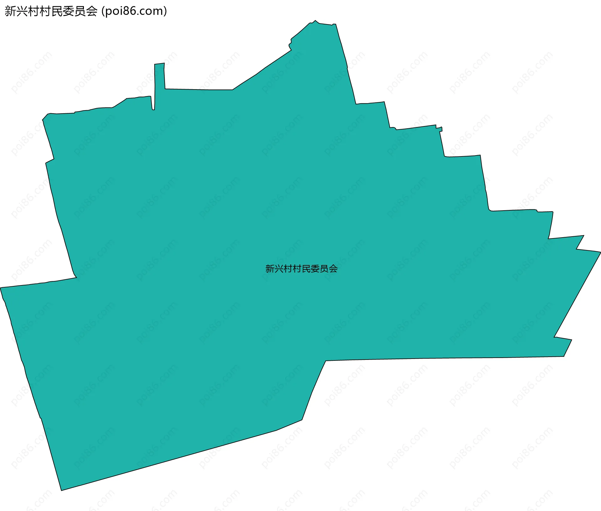 新兴村村民委员会边界地图