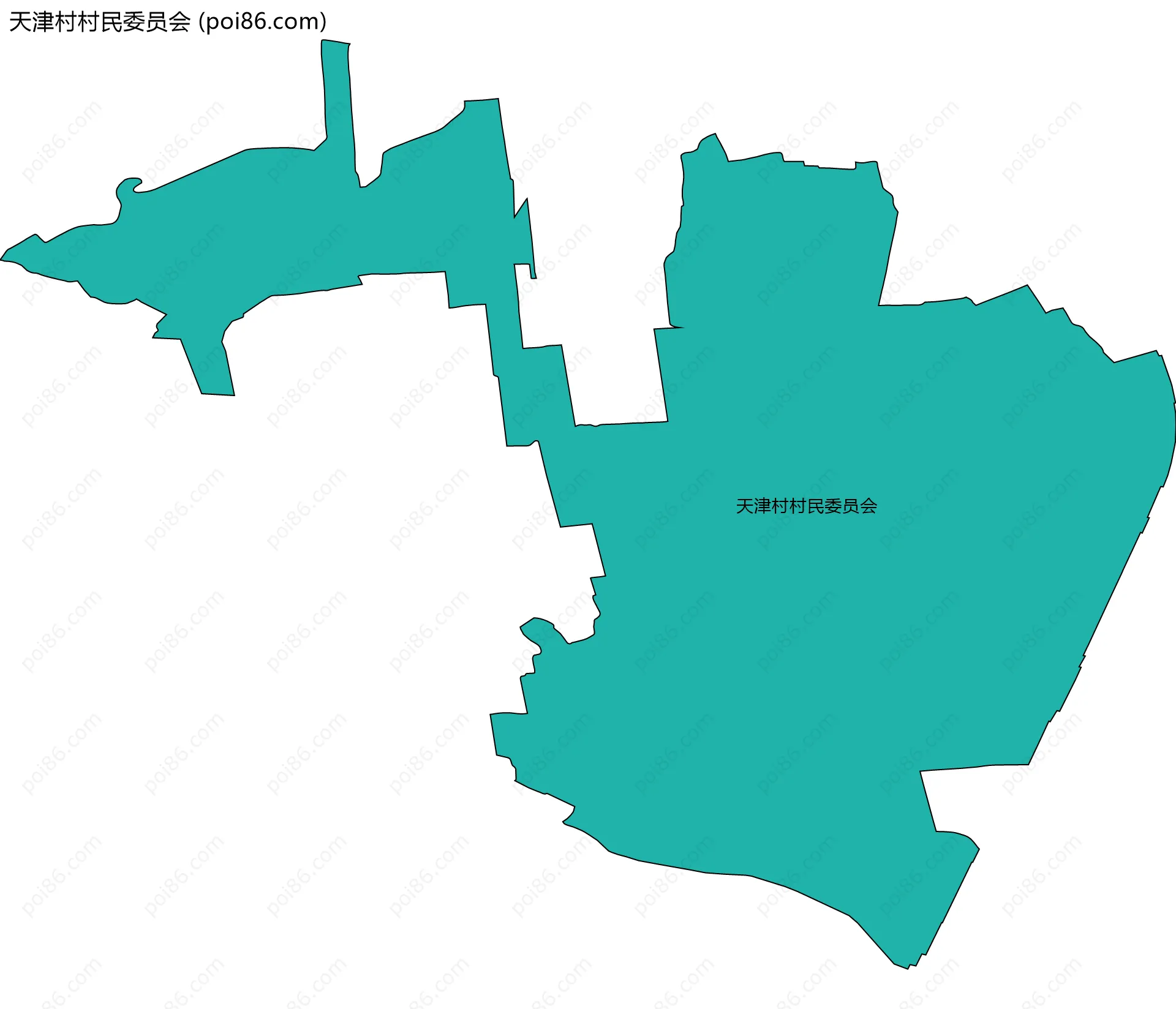 天津村村民委员会边界地图