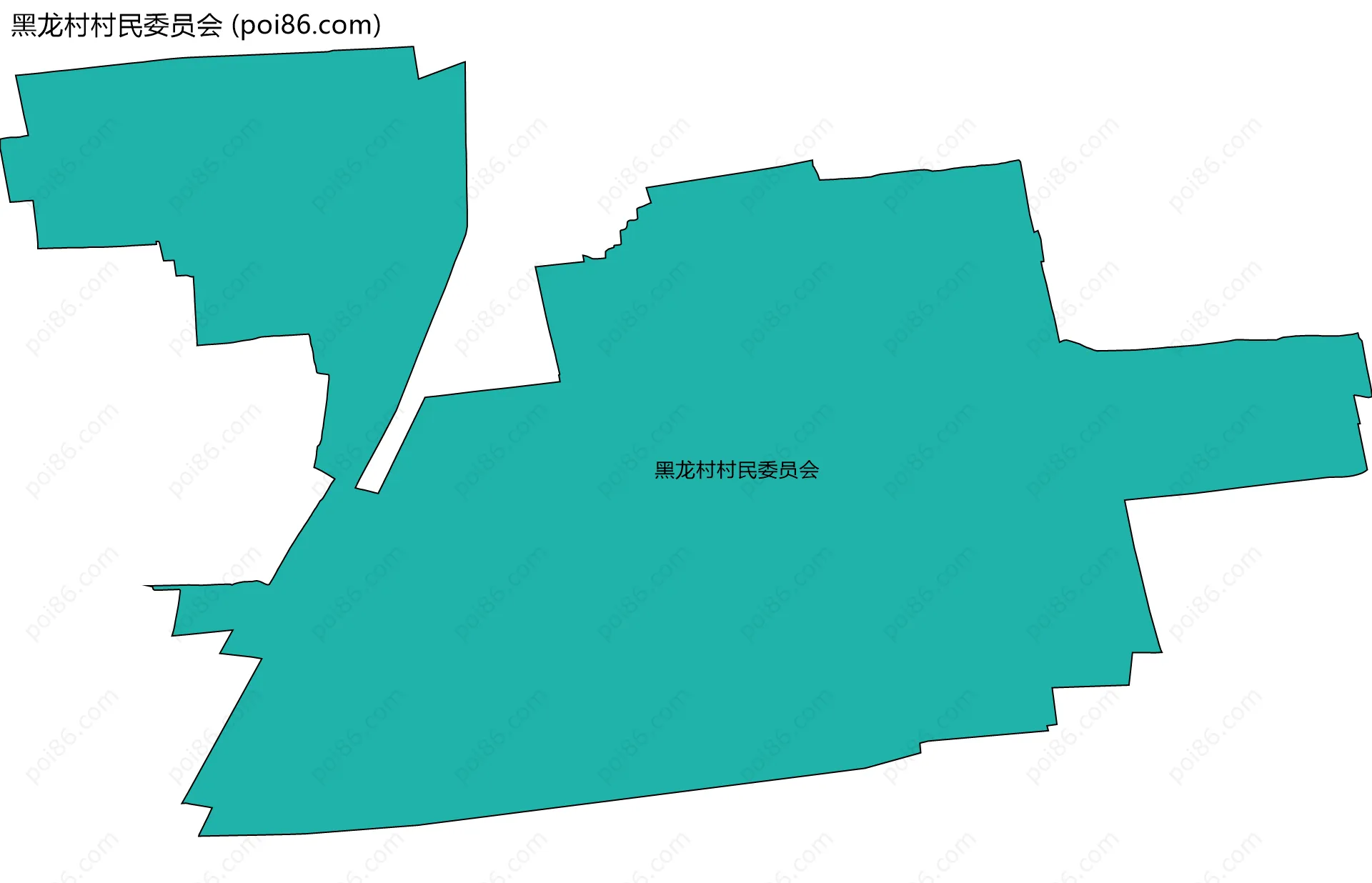 黑龙村村民委员会边界地图