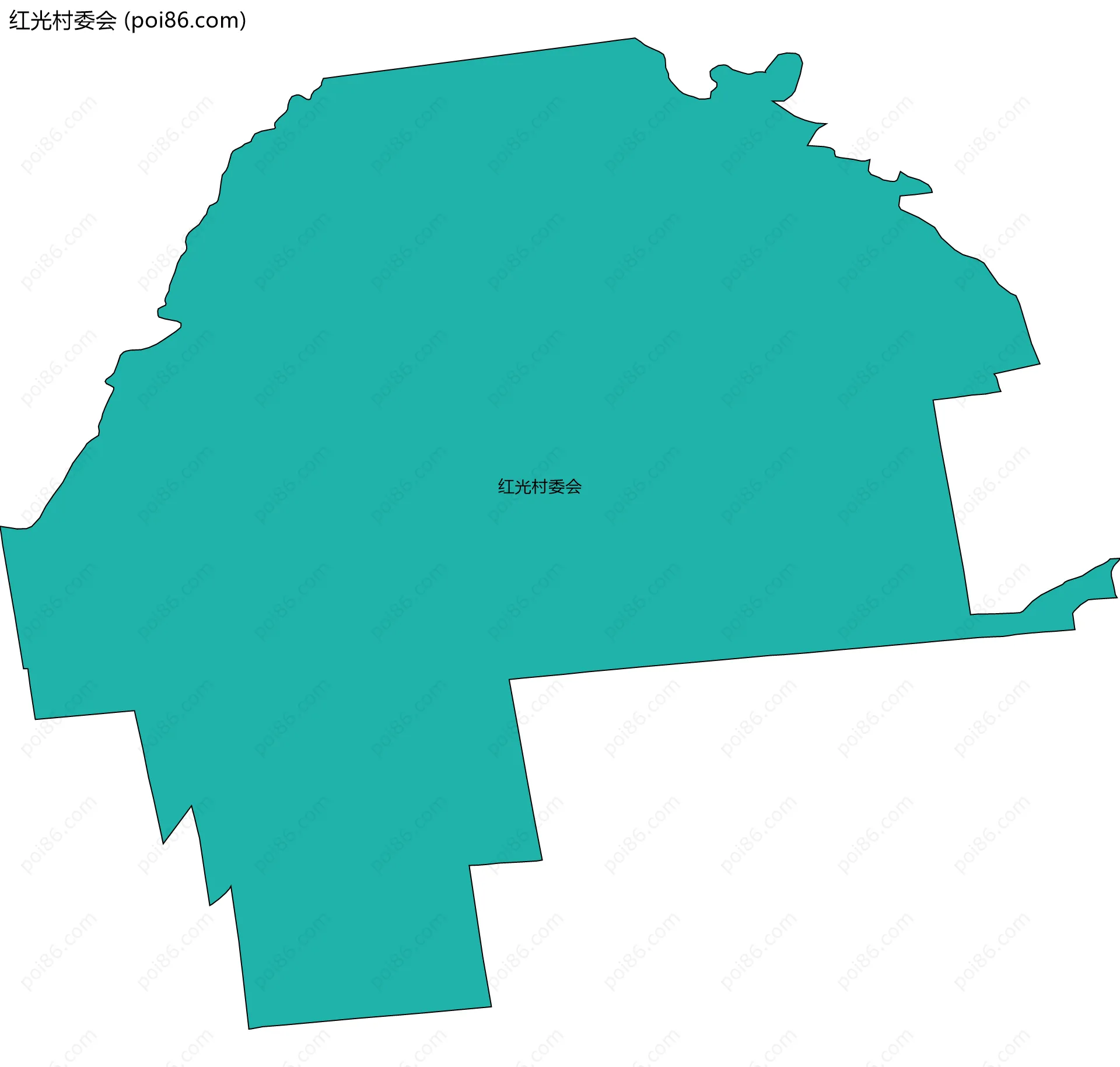 红光村委会边界地图