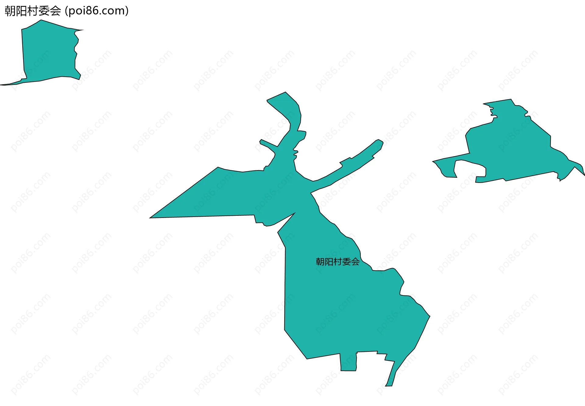 朝阳村委会边界地图