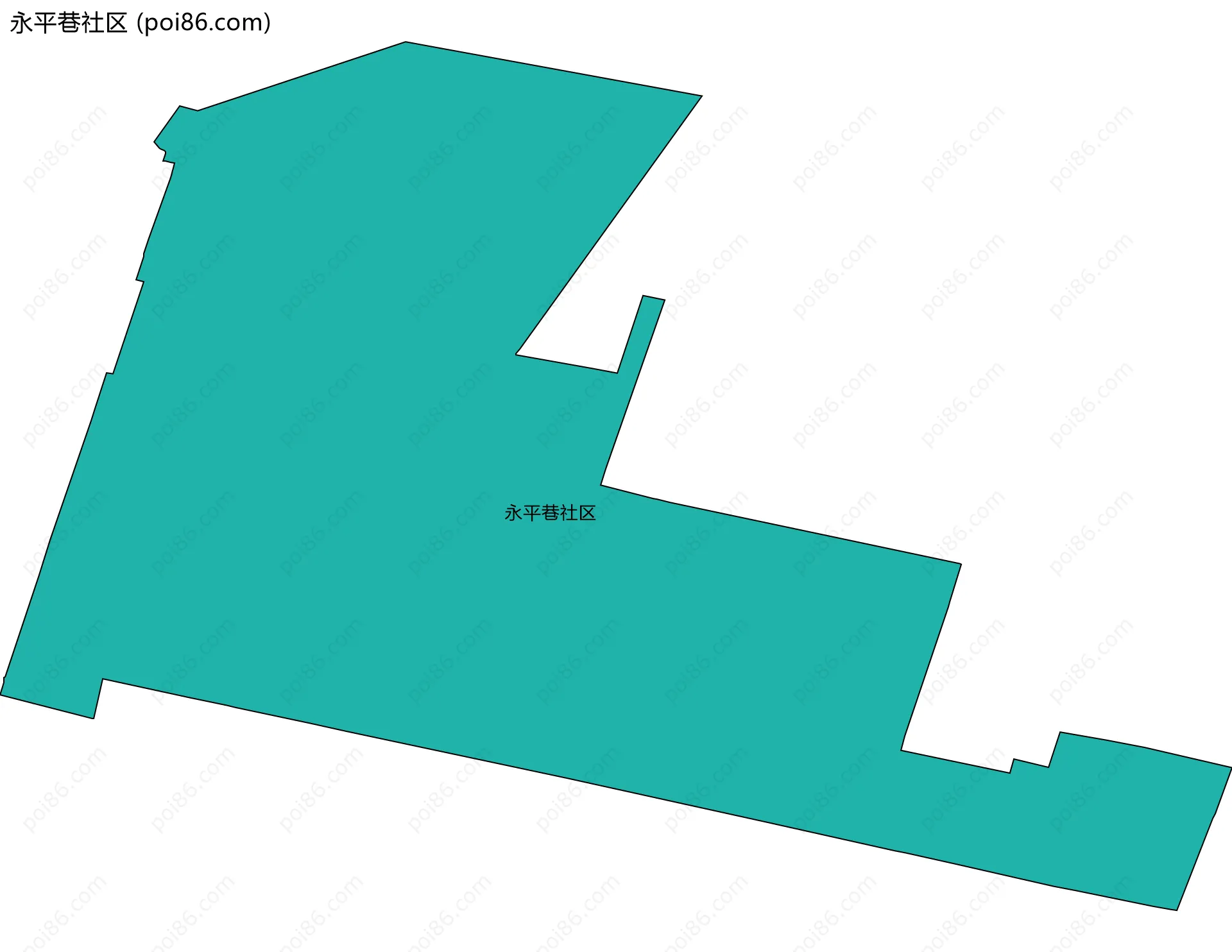 永平巷社区边界地图