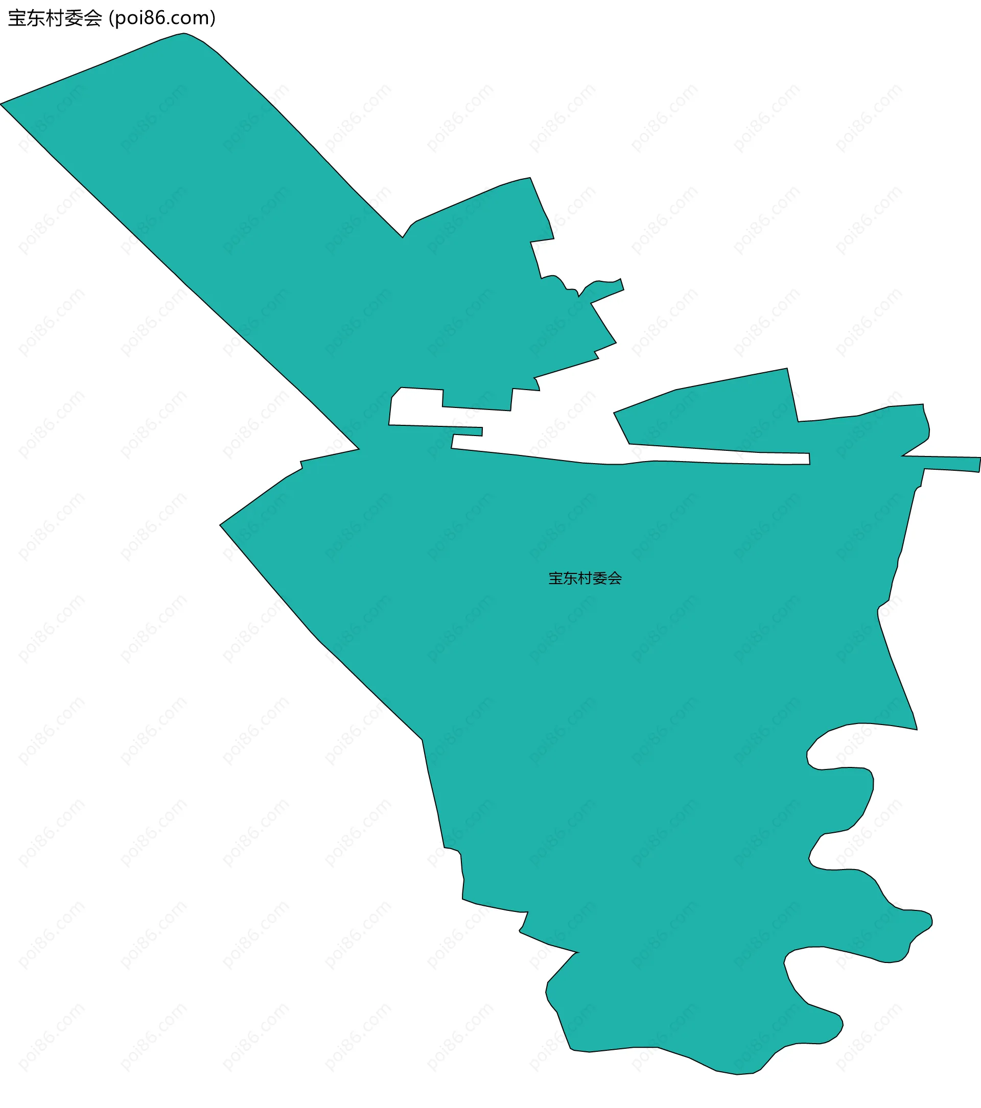宝东村委会边界地图