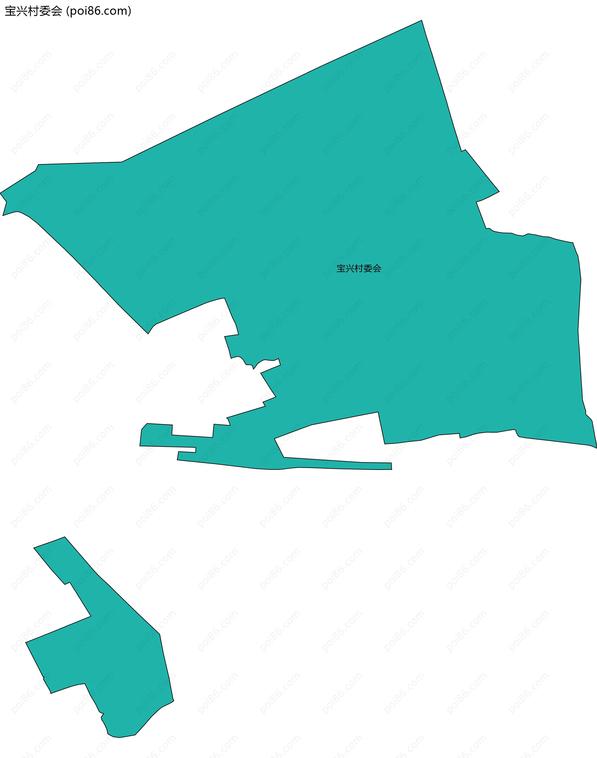 宝兴村委会边界地图