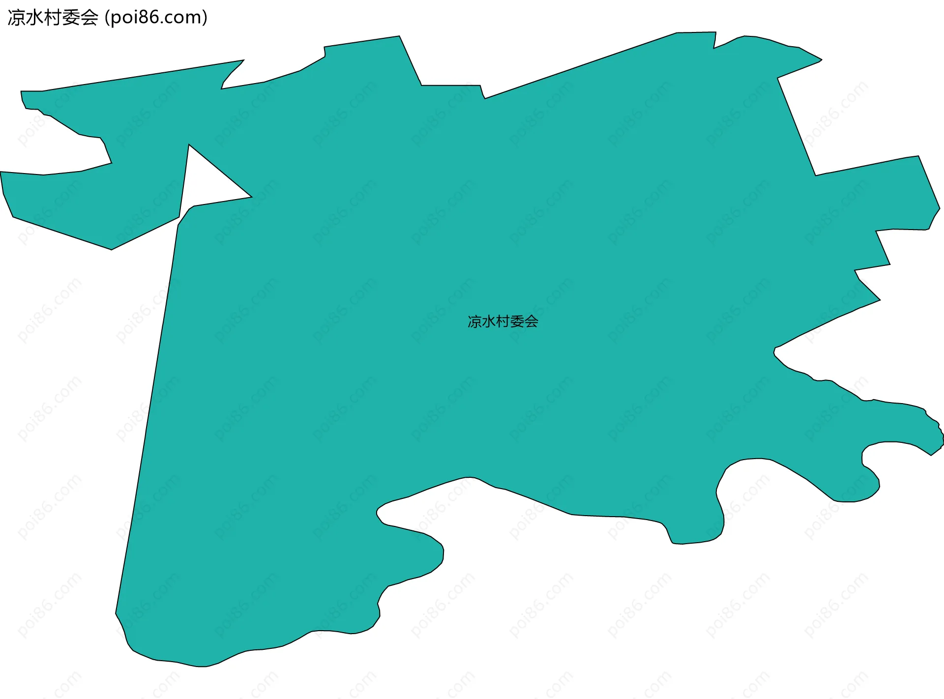 凉水村委会边界地图