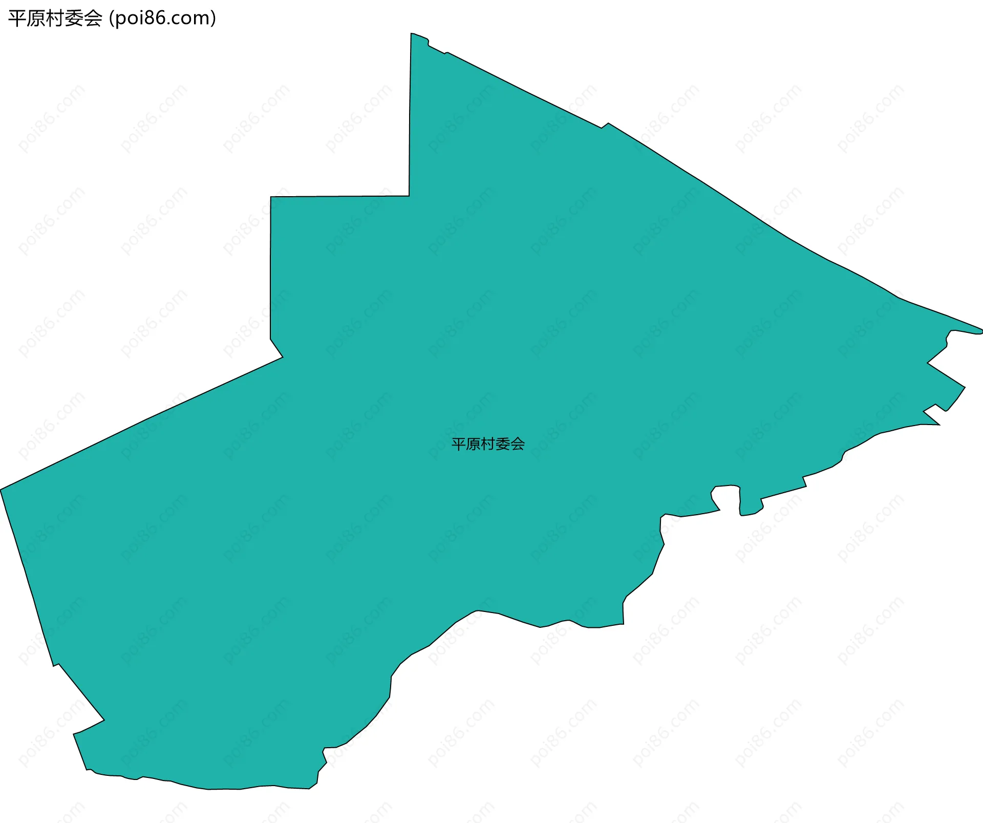 平原村委会边界地图