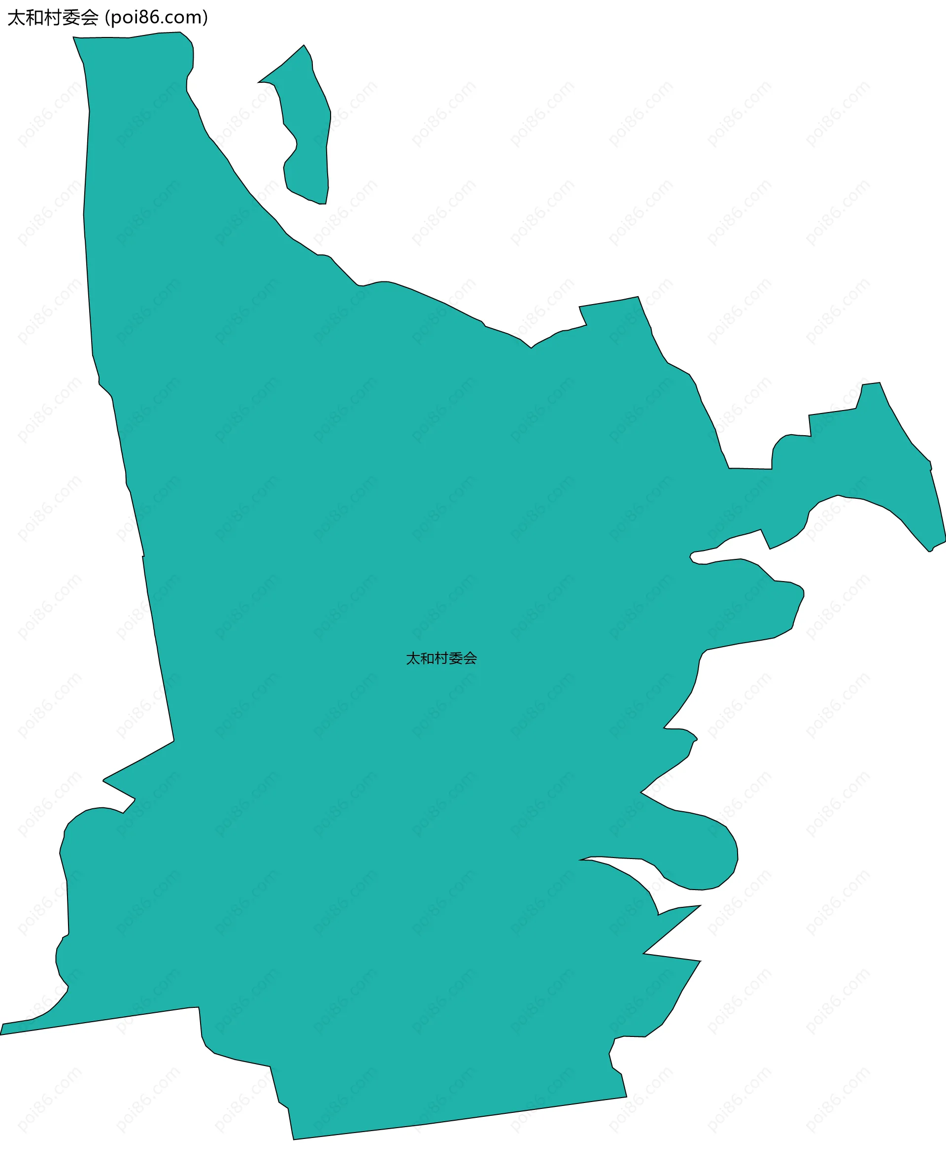 太和村委会边界地图