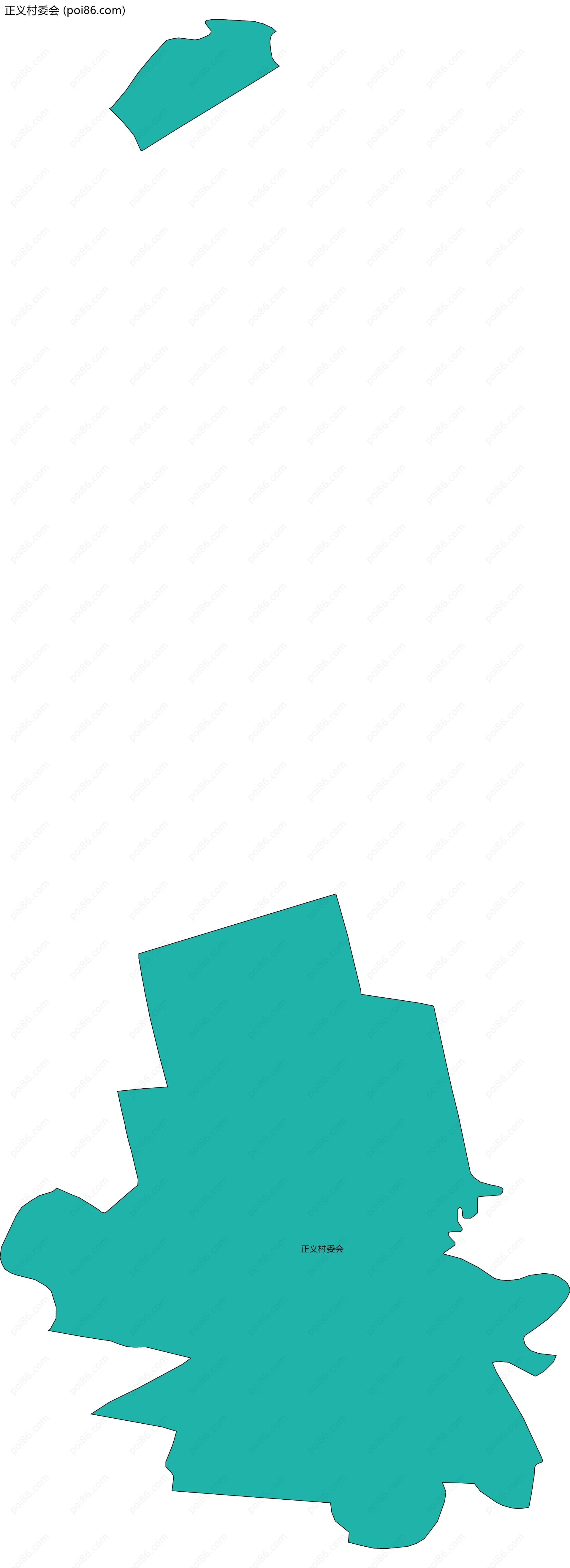 正义村委会边界地图