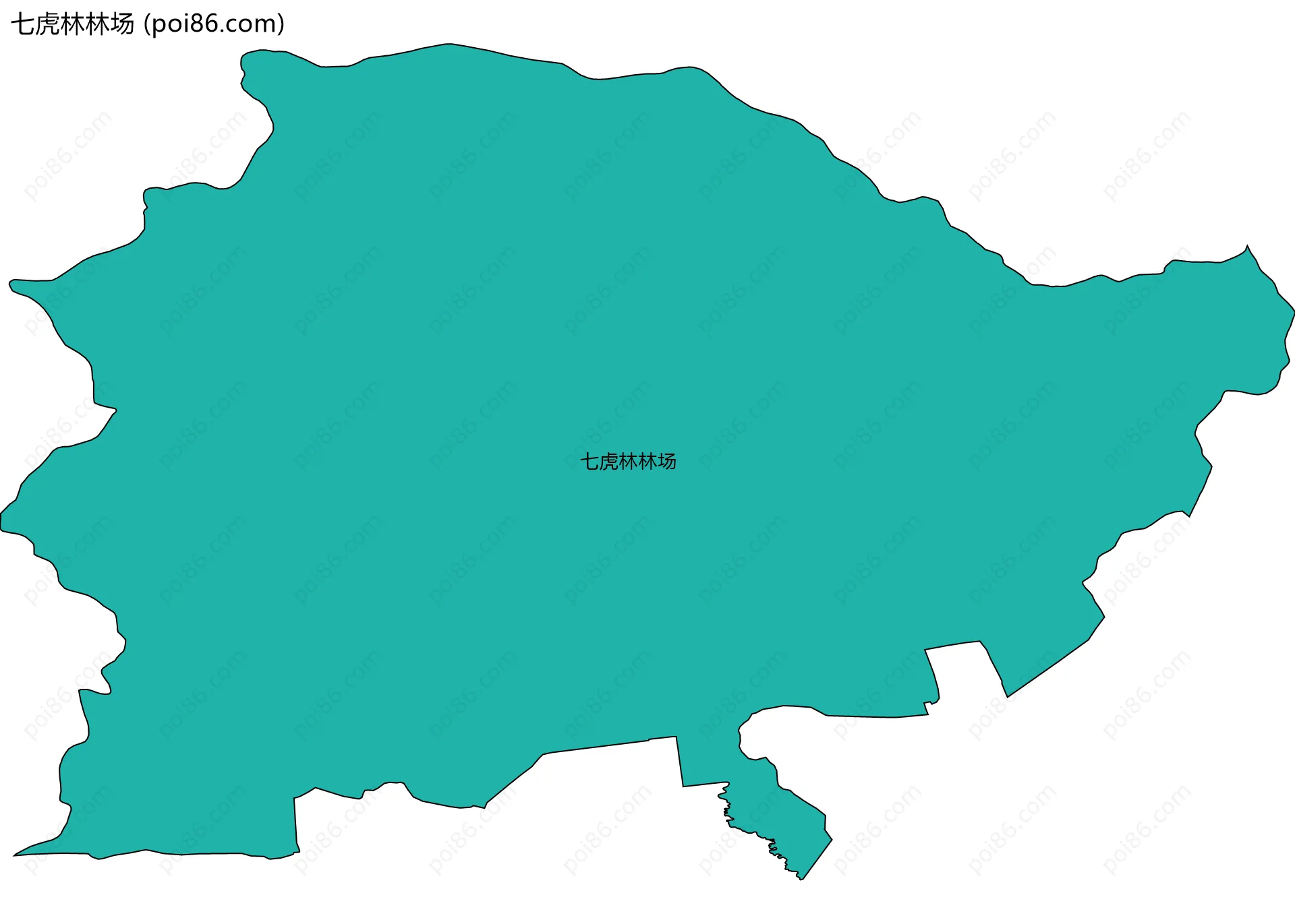 七虎林林场边界地图