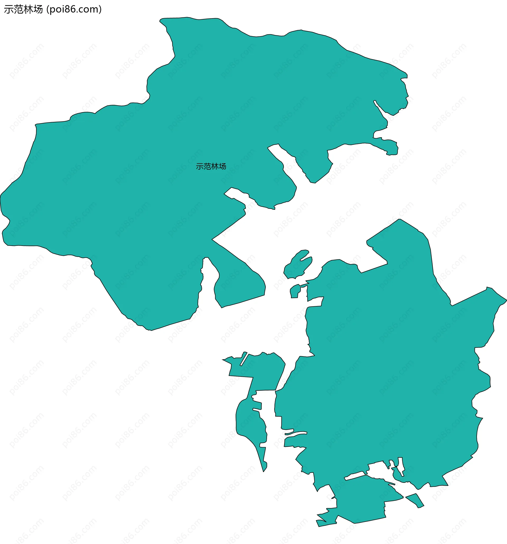 示范林场边界地图