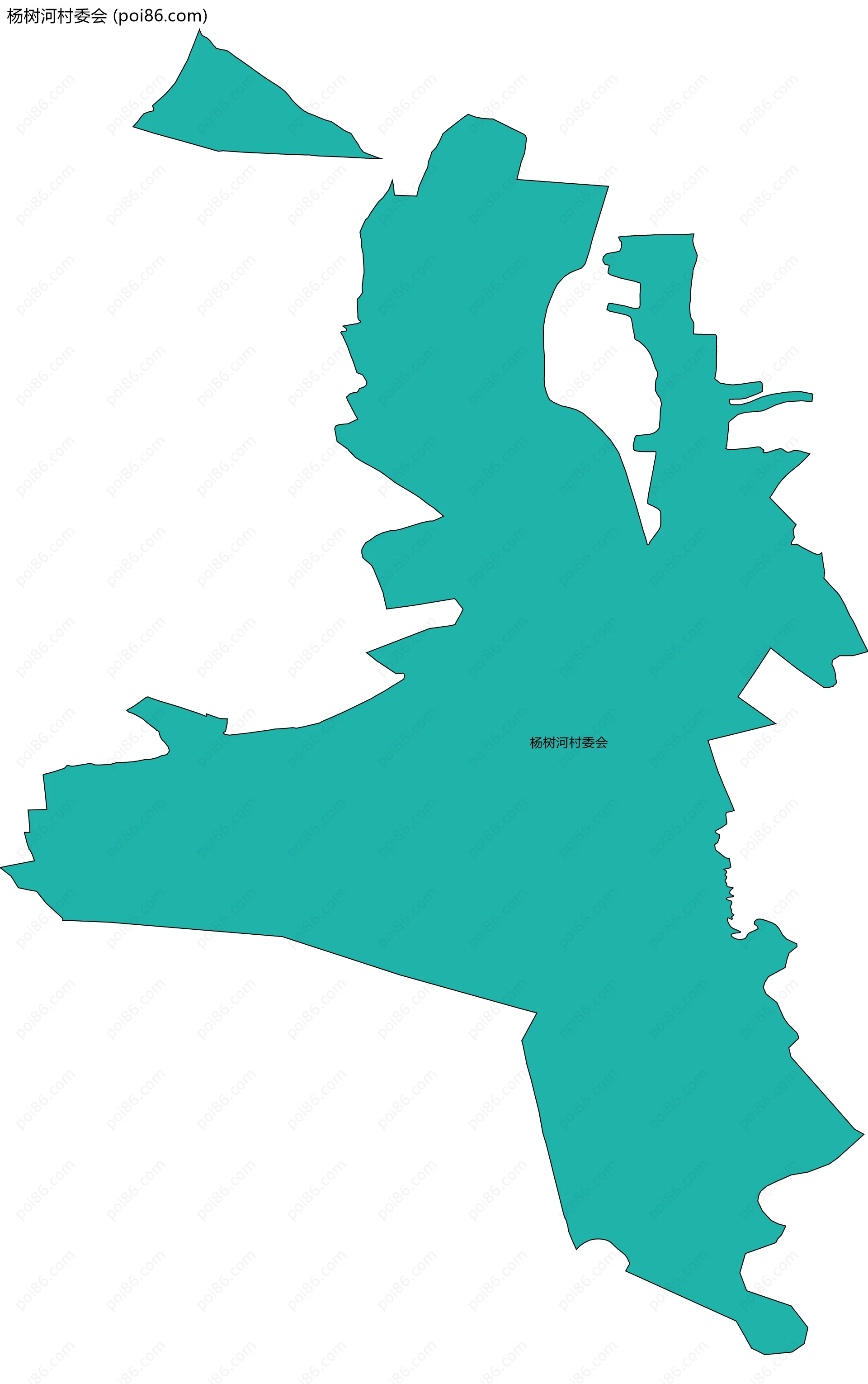 杨树河村委会边界地图