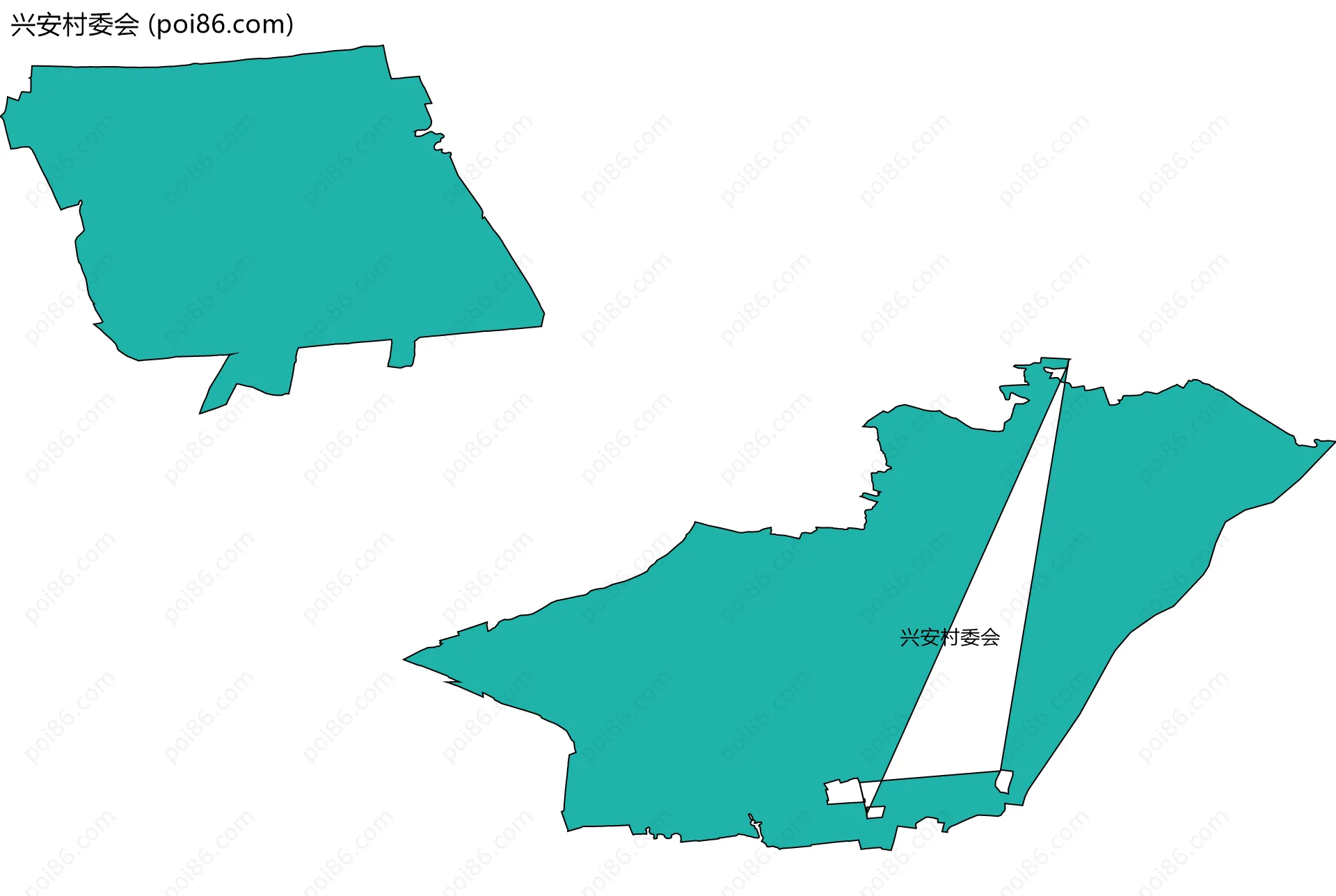 兴安村委会边界地图