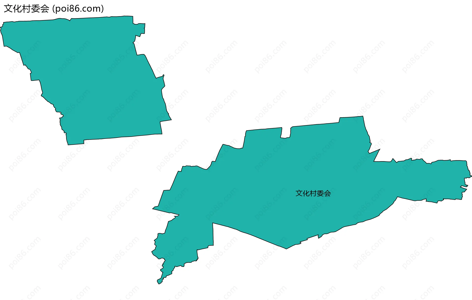 文化村委会边界地图