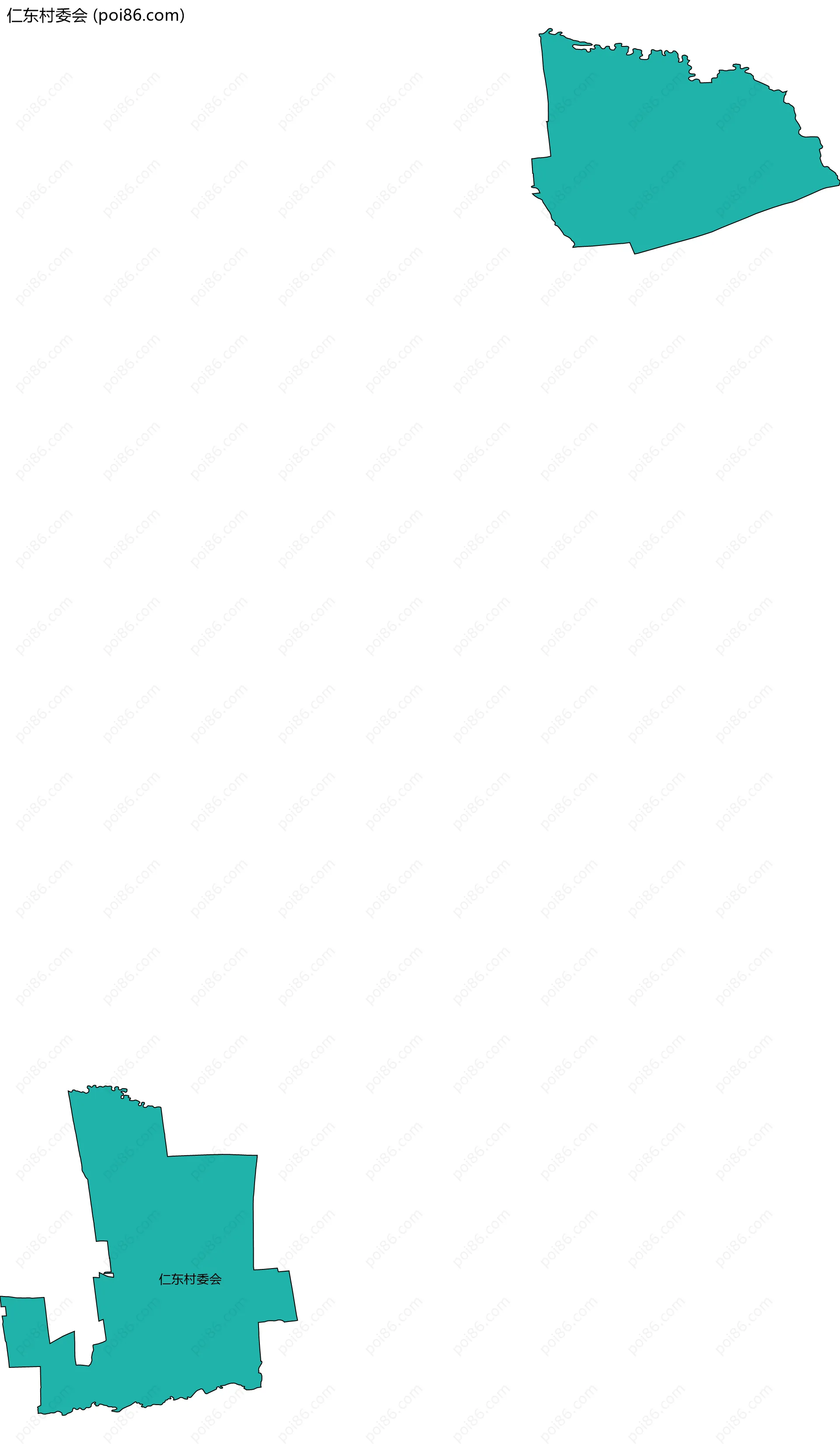 仁东村委会边界地图