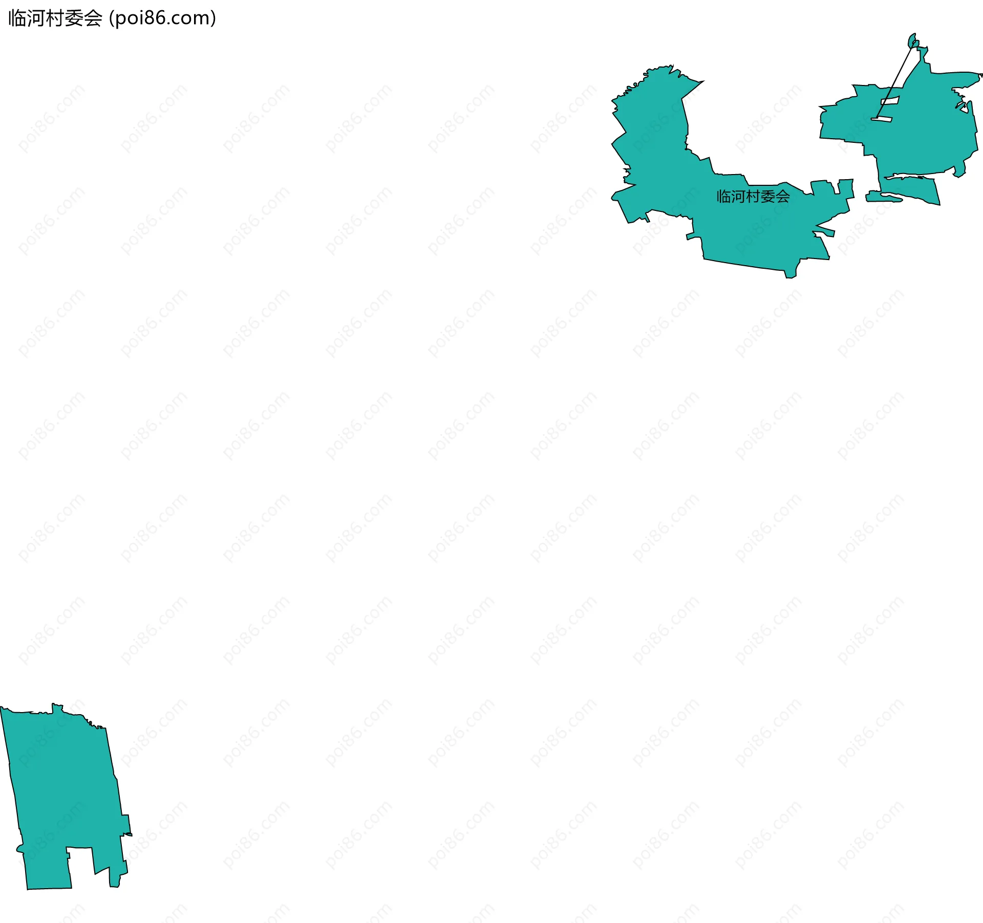 临河村委会边界地图