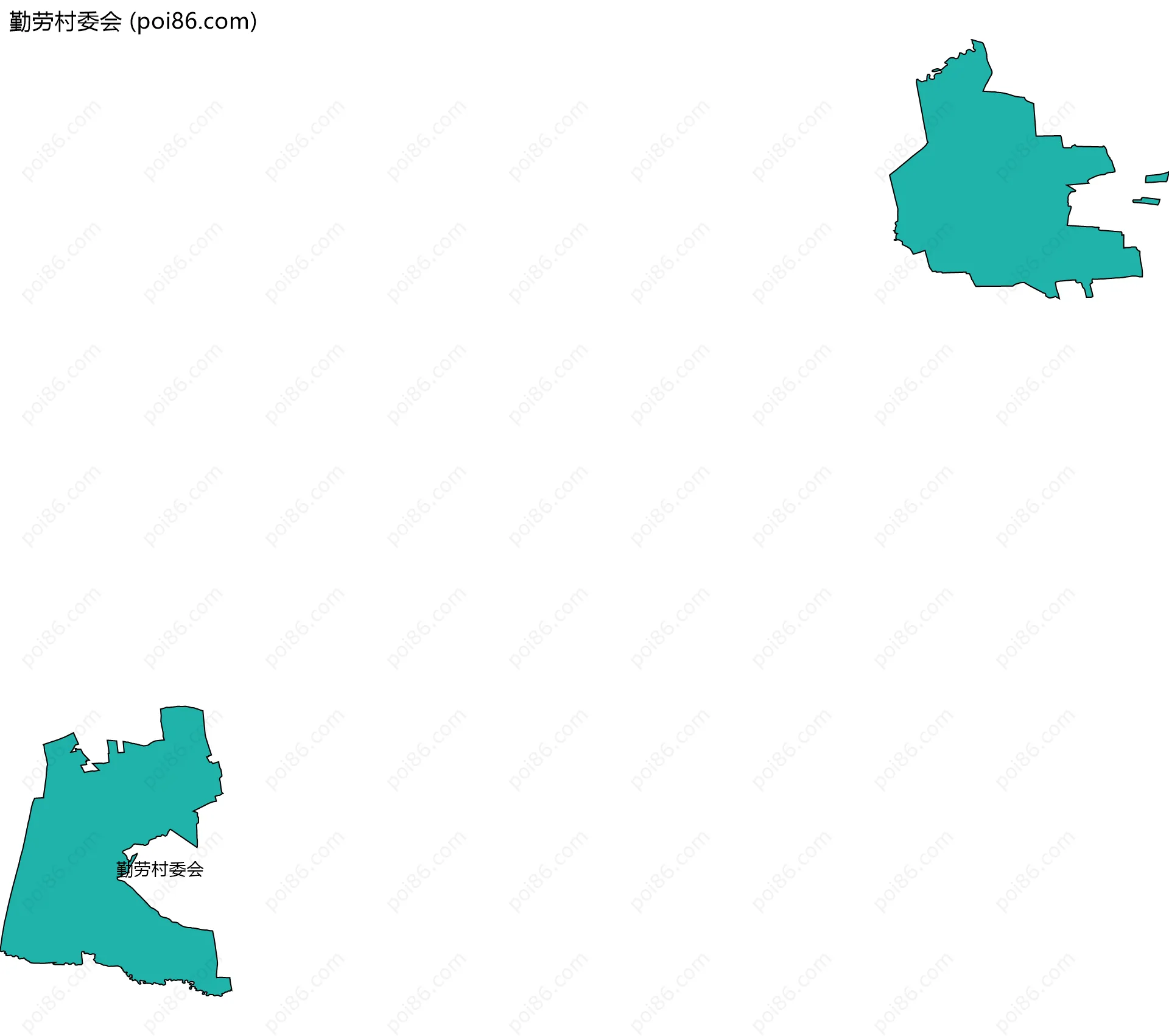 勤劳村委会边界地图