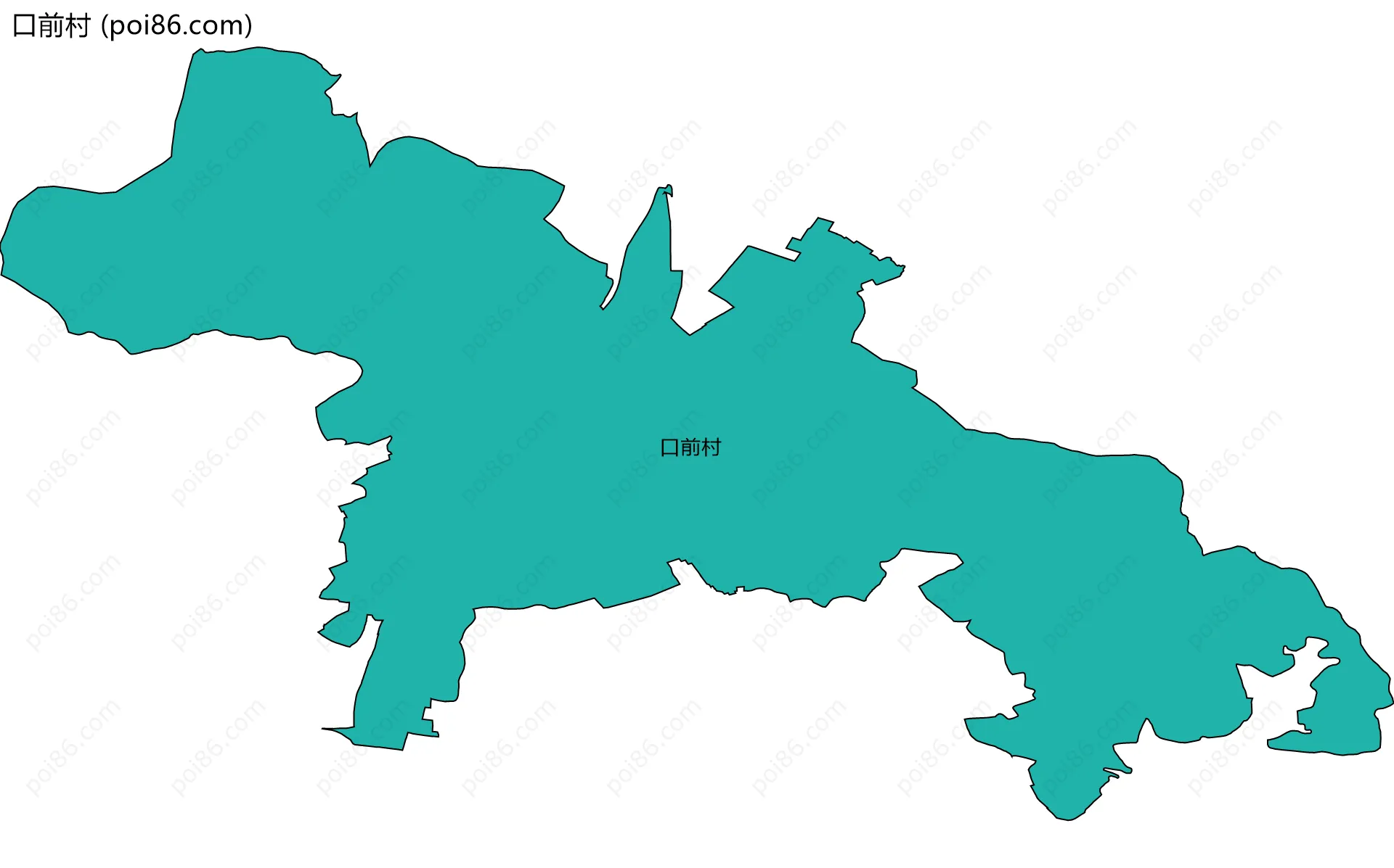 口前村边界地图