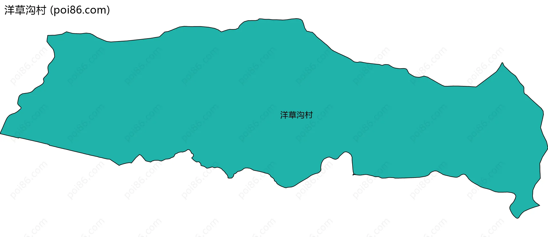 洋草沟村边界地图