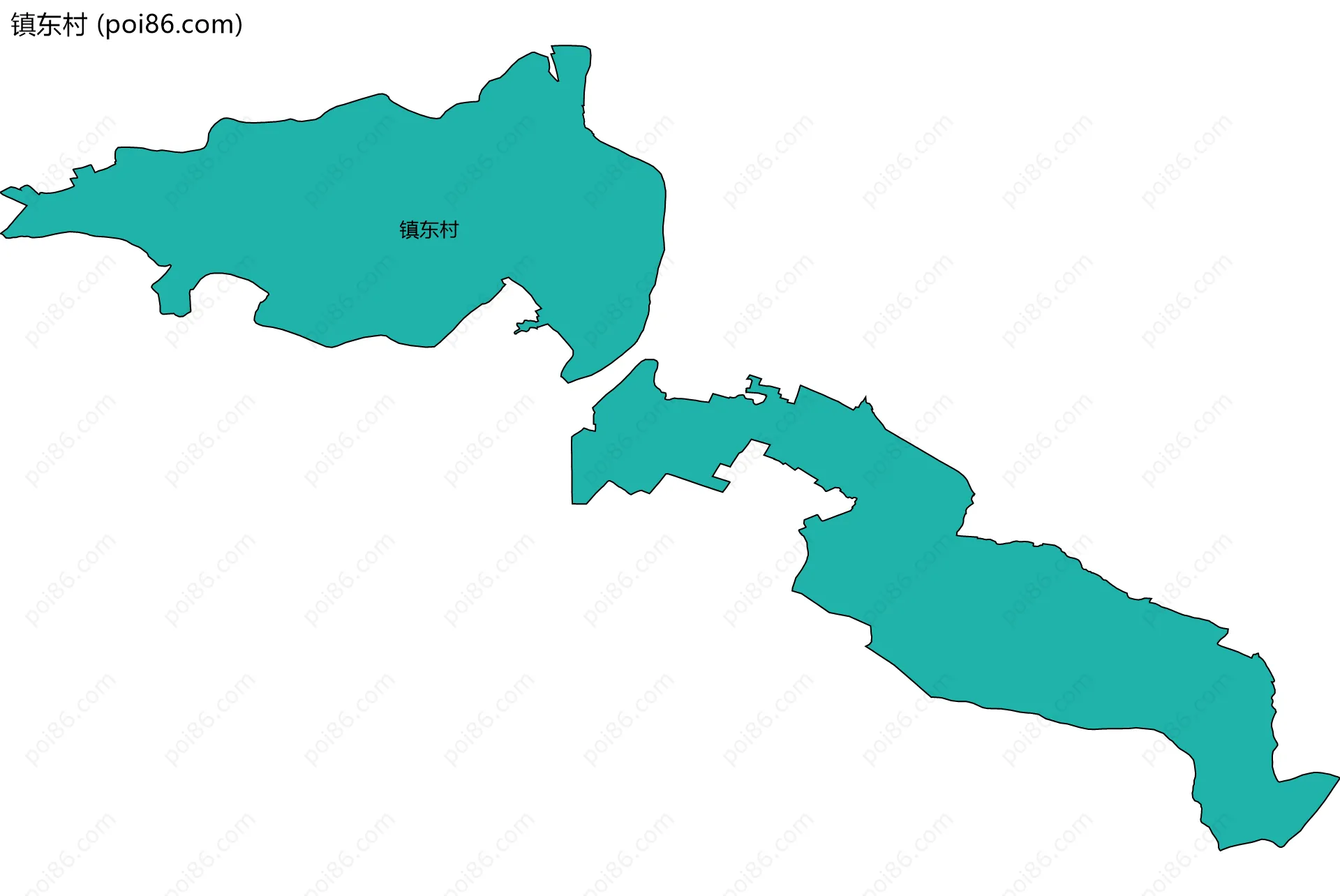 镇东村边界地图