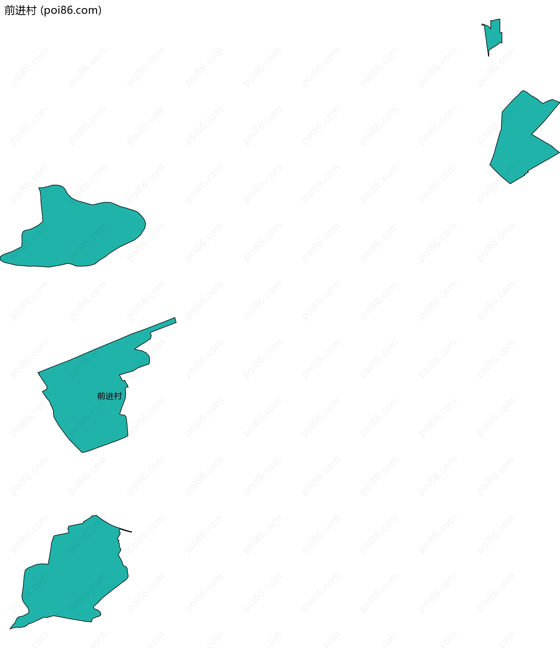 前进村边界地图