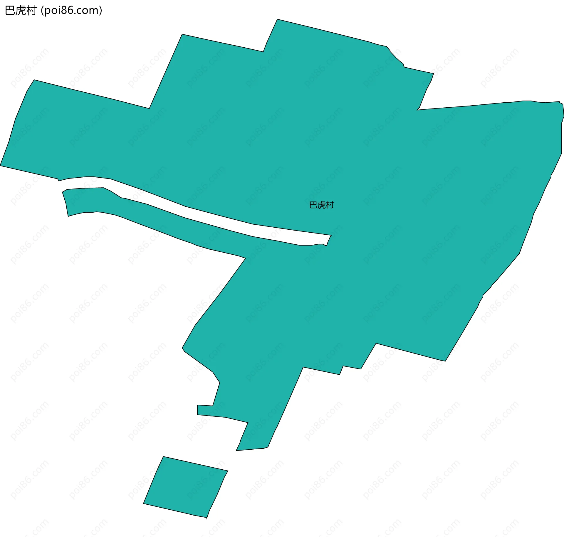 巴虎村边界地图