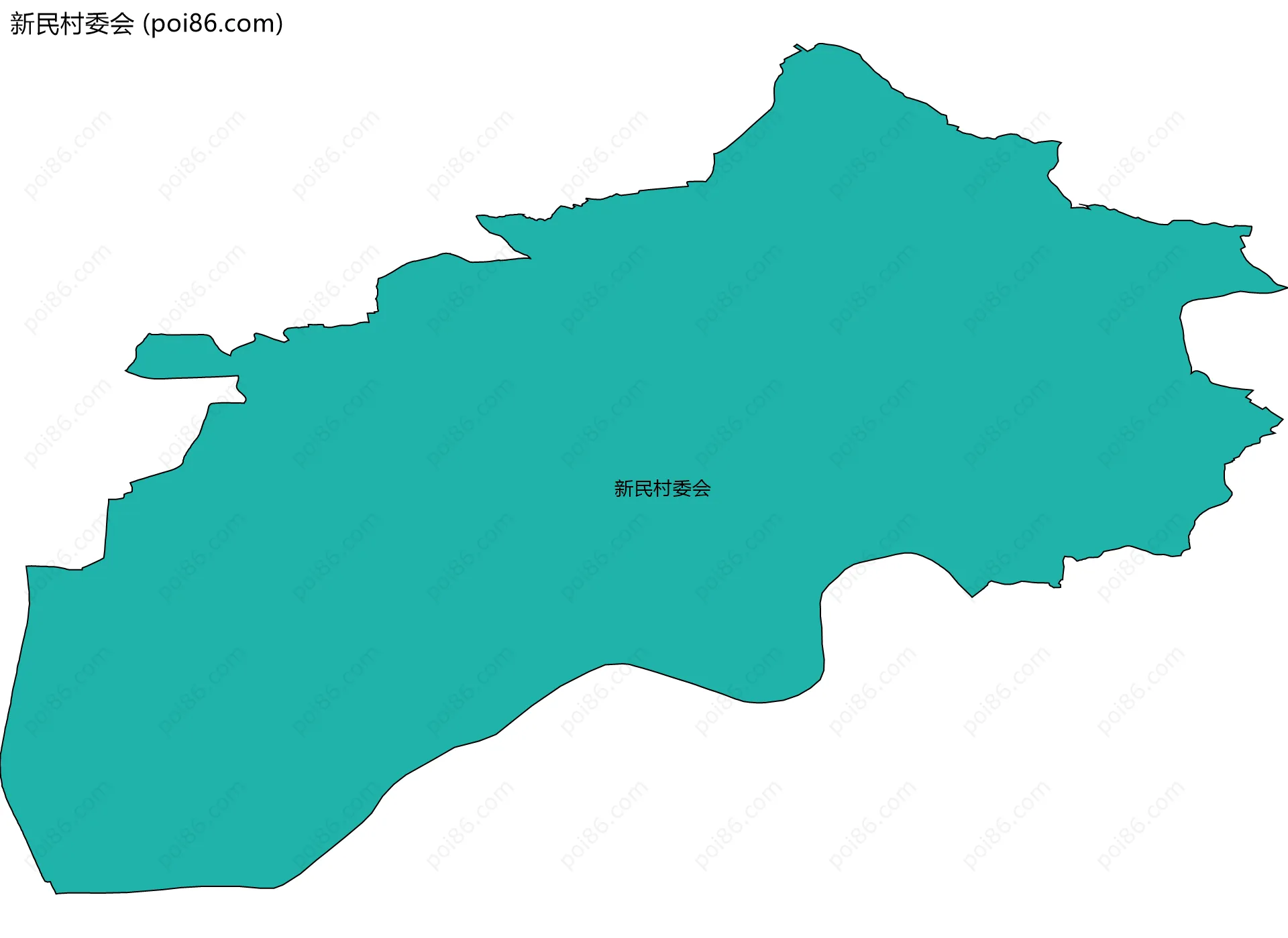新民村委会边界地图