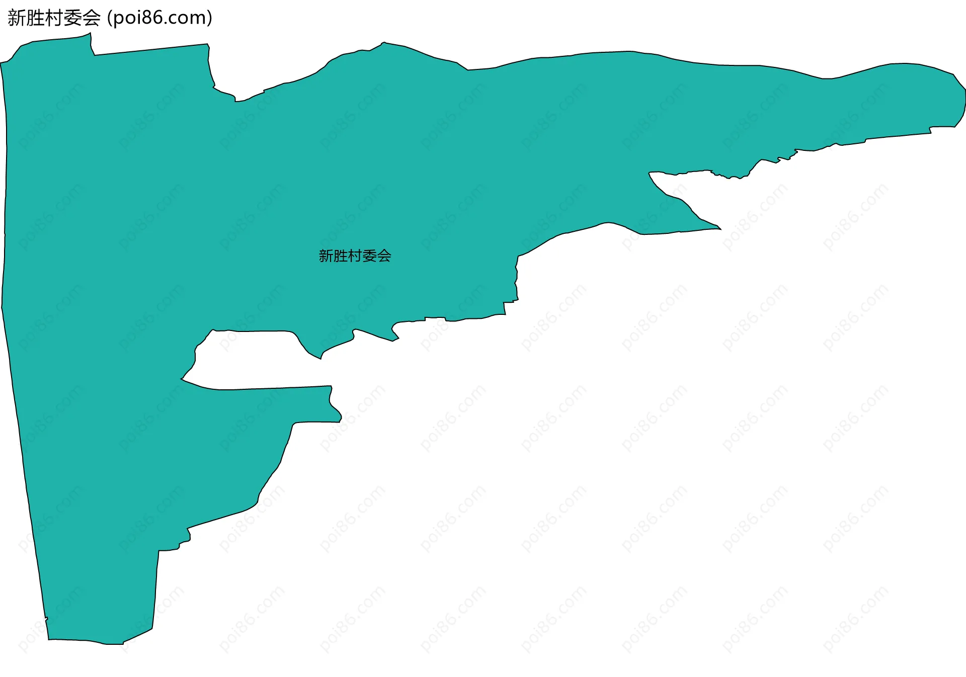 新胜村委会边界地图