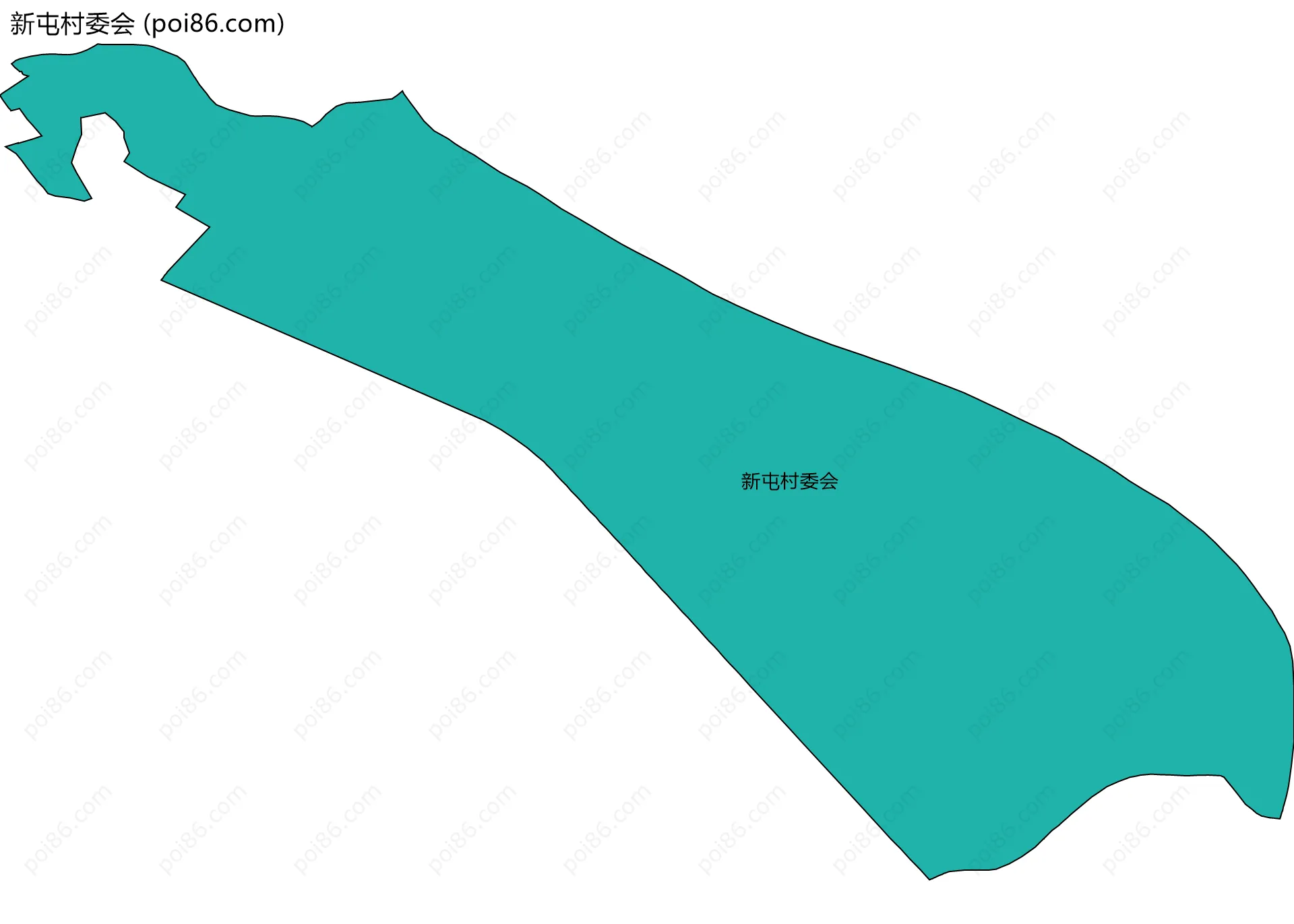 新屯村委会边界地图