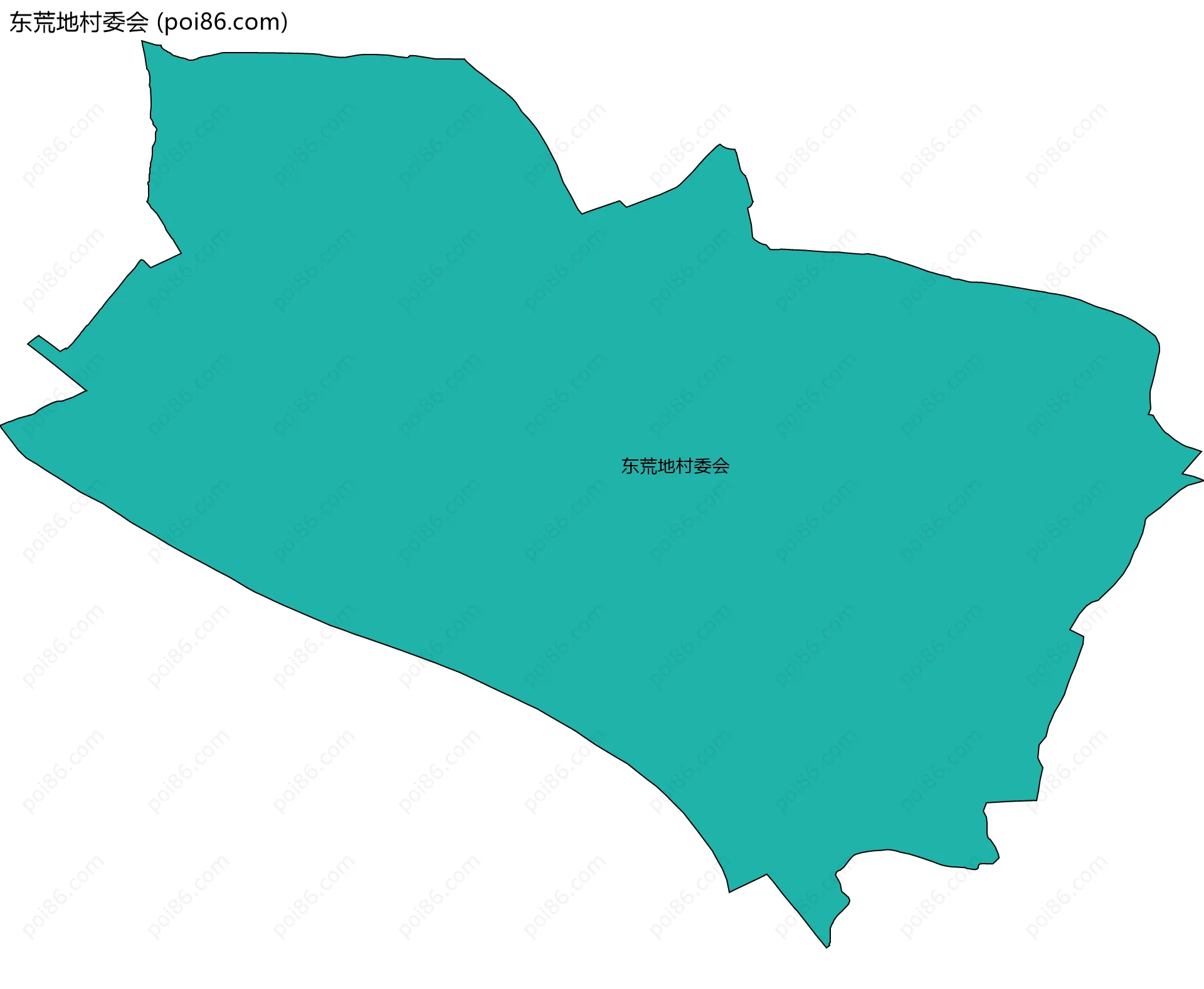 东荒地村委会边界地图