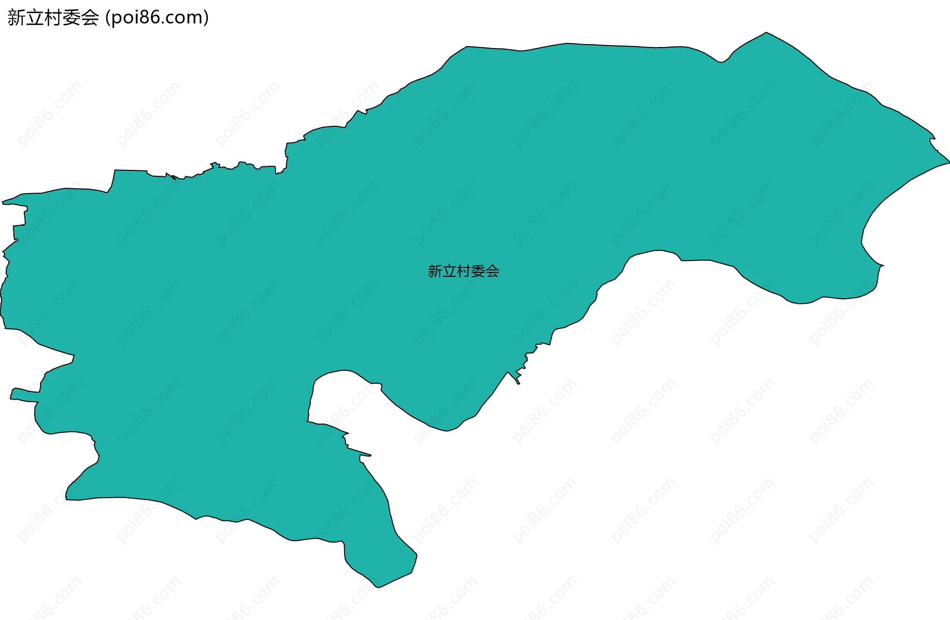 新立村委会边界地图