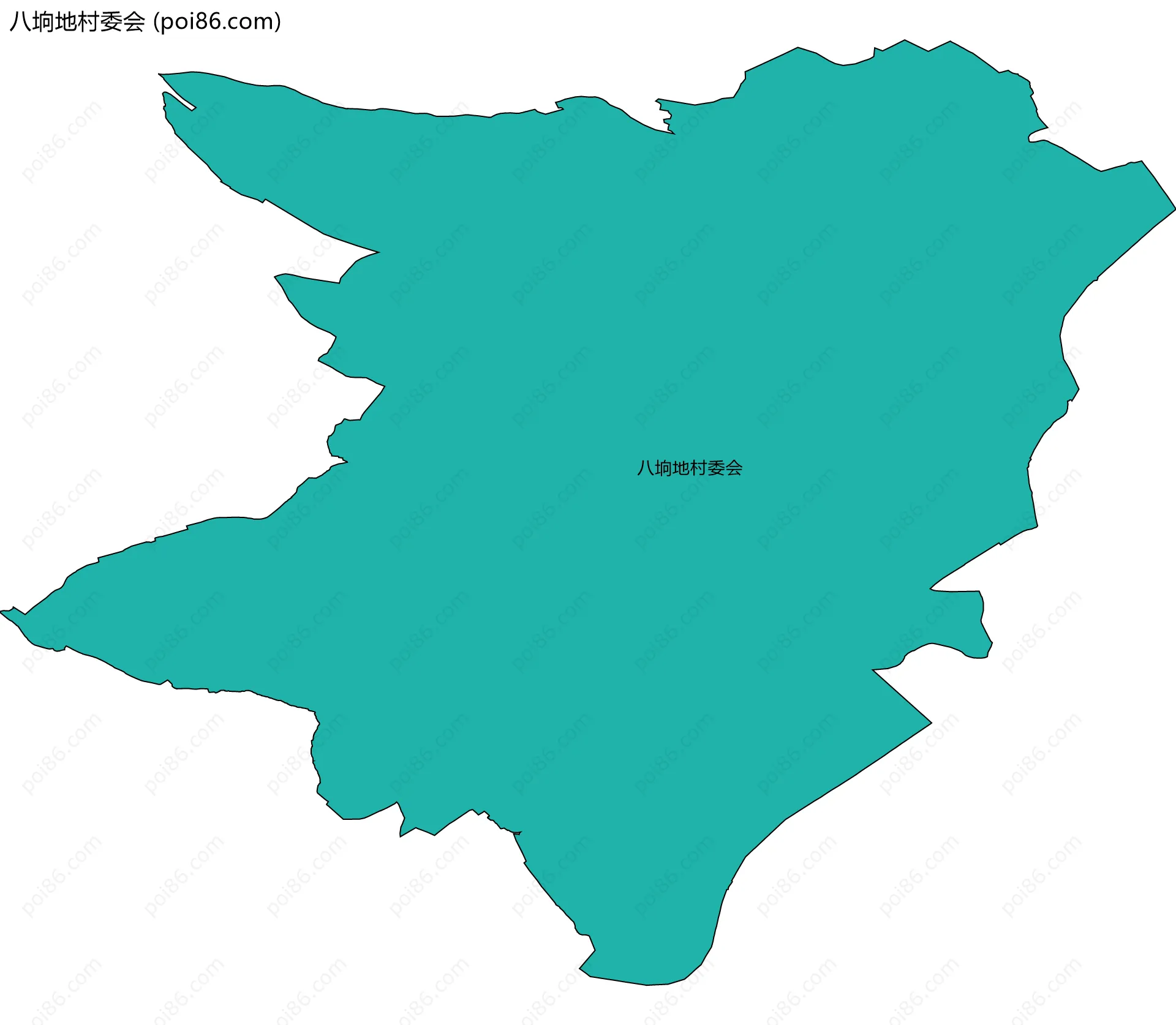 八垧地村委会边界地图