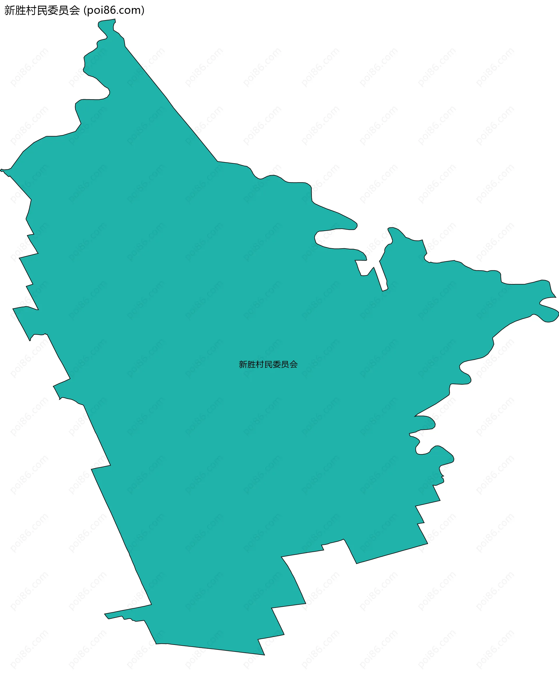 新胜村民委员会边界地图